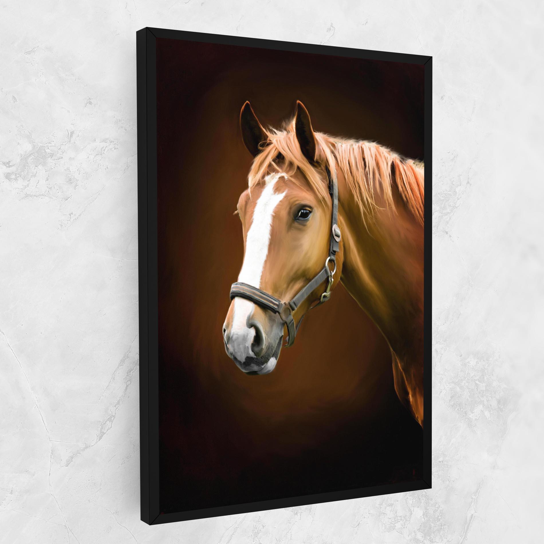 Leinwandbild Digital Painted Horse mockup 1