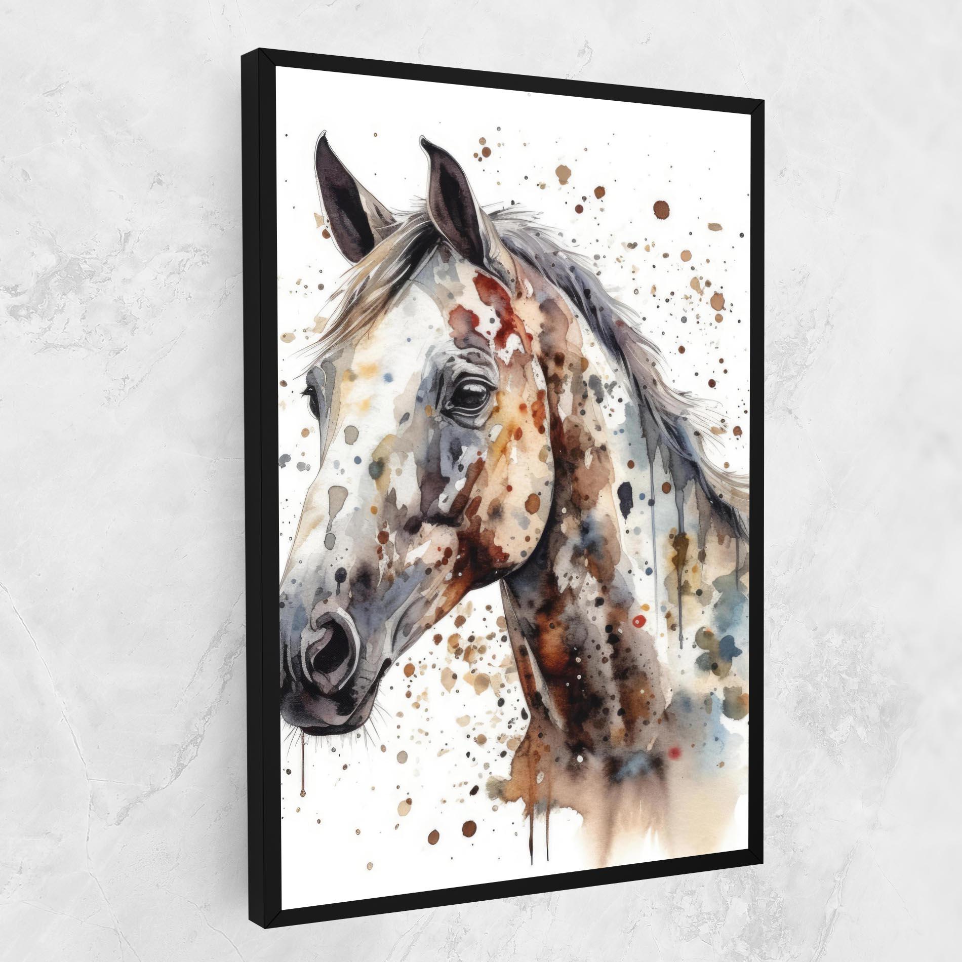 Leinwandbild Watercolor Horse mockup 1