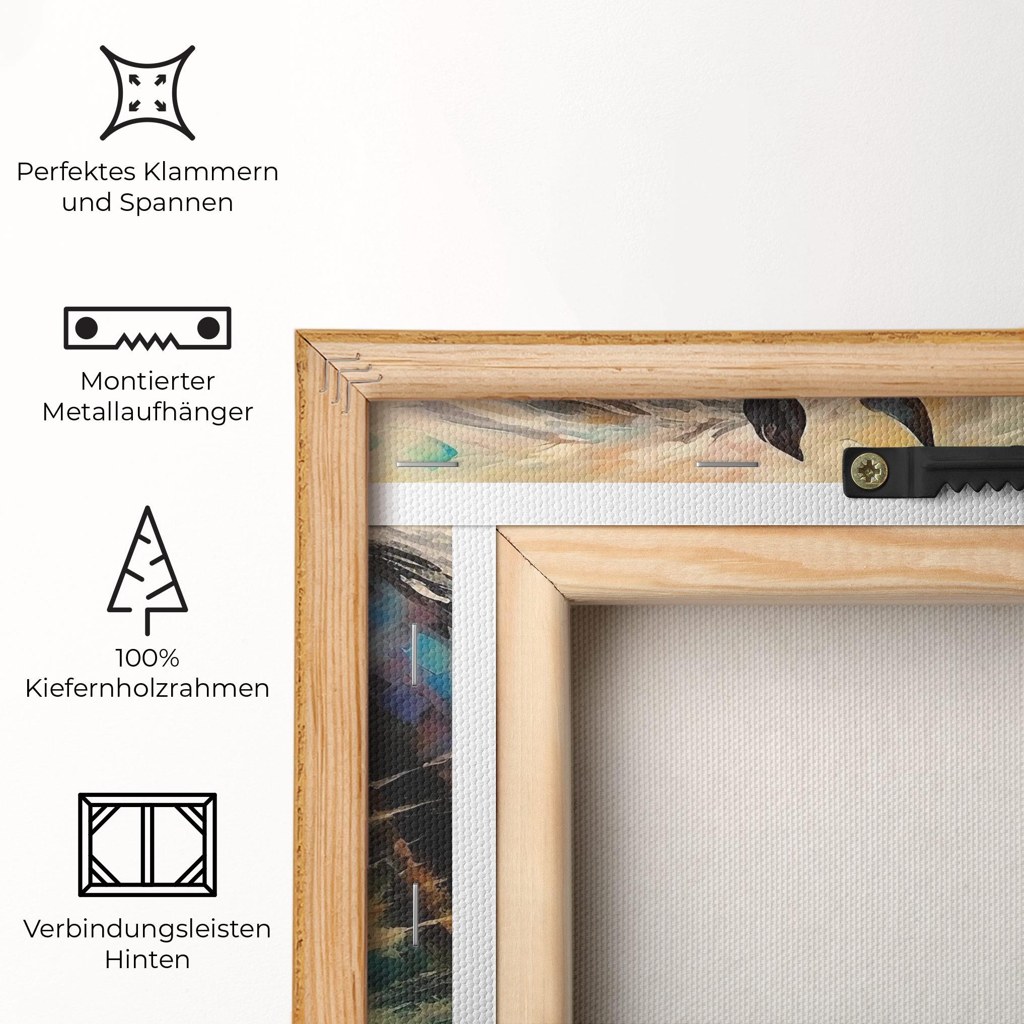 Leinwandbild Brown Black Horses mockup 5