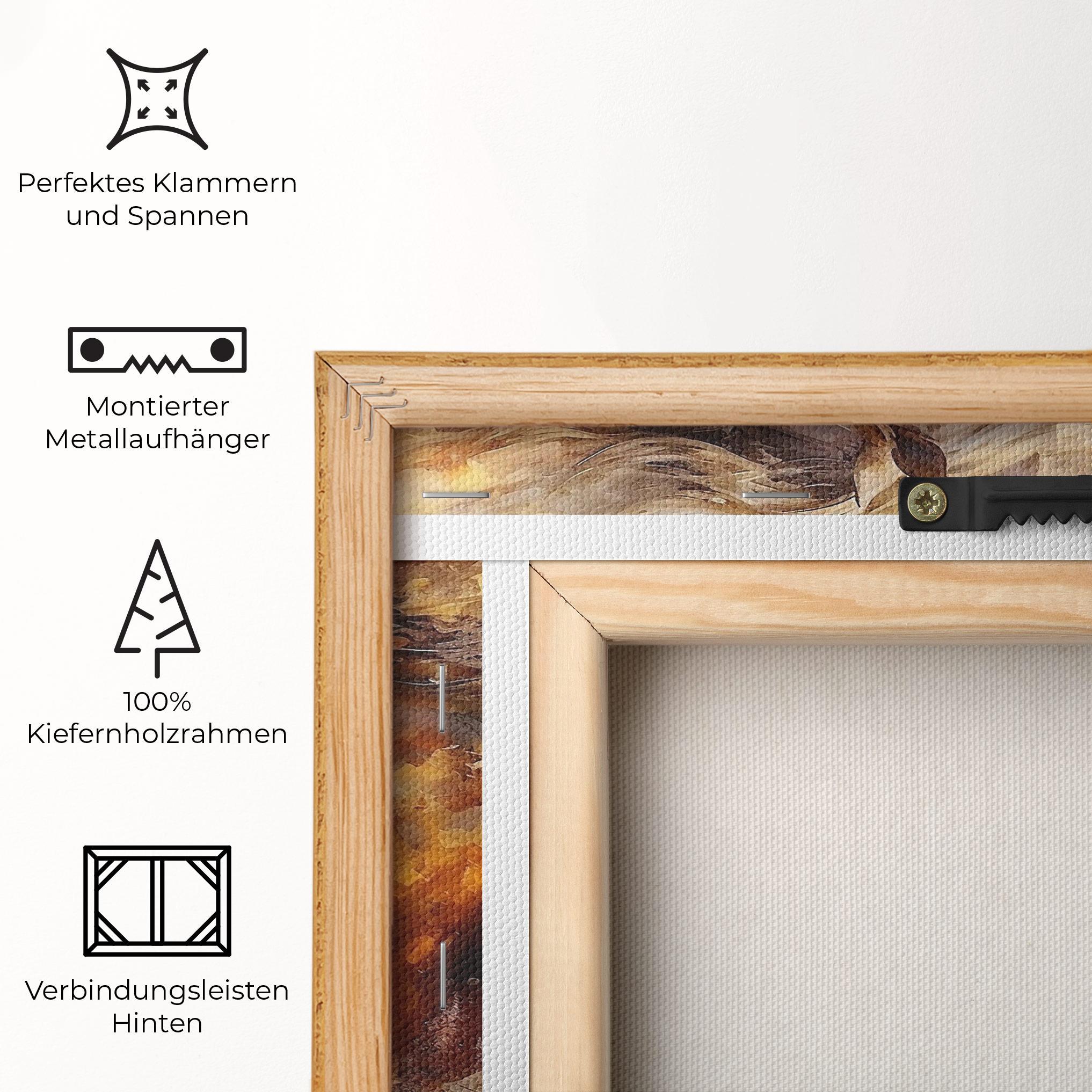 Leinwandbild Brown Horse Running mockup 5