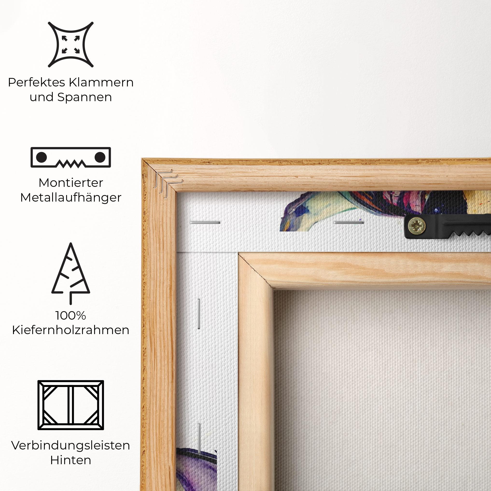 Leinwandbild Colorful Horse mockup 5