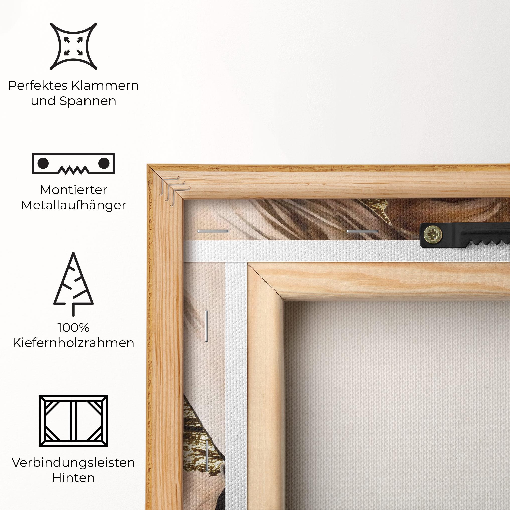 Leinwandbild Gold Horse Painting mockup 5