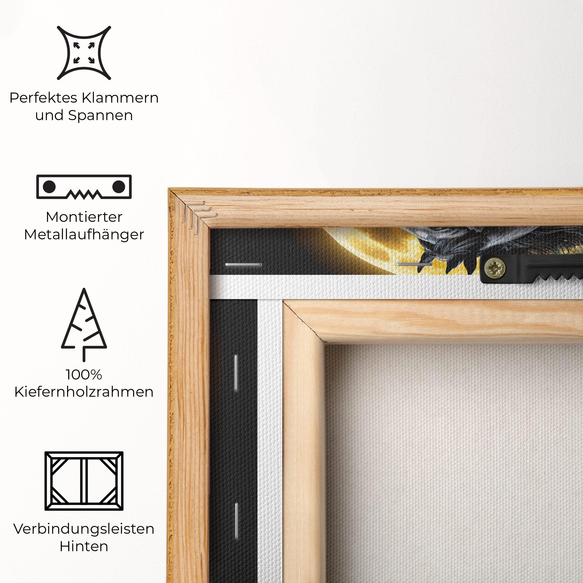 Leinwandbild Gold Moon Horse mockup 5