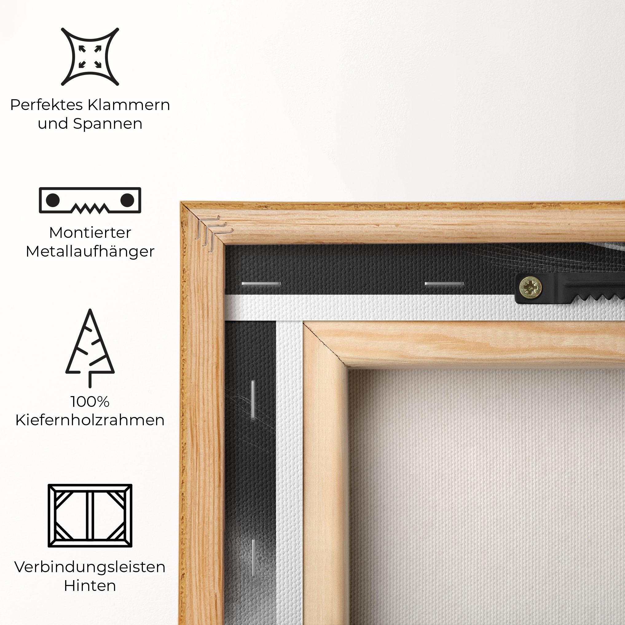 Leinwandbild Gray Horse Profile mockup 5