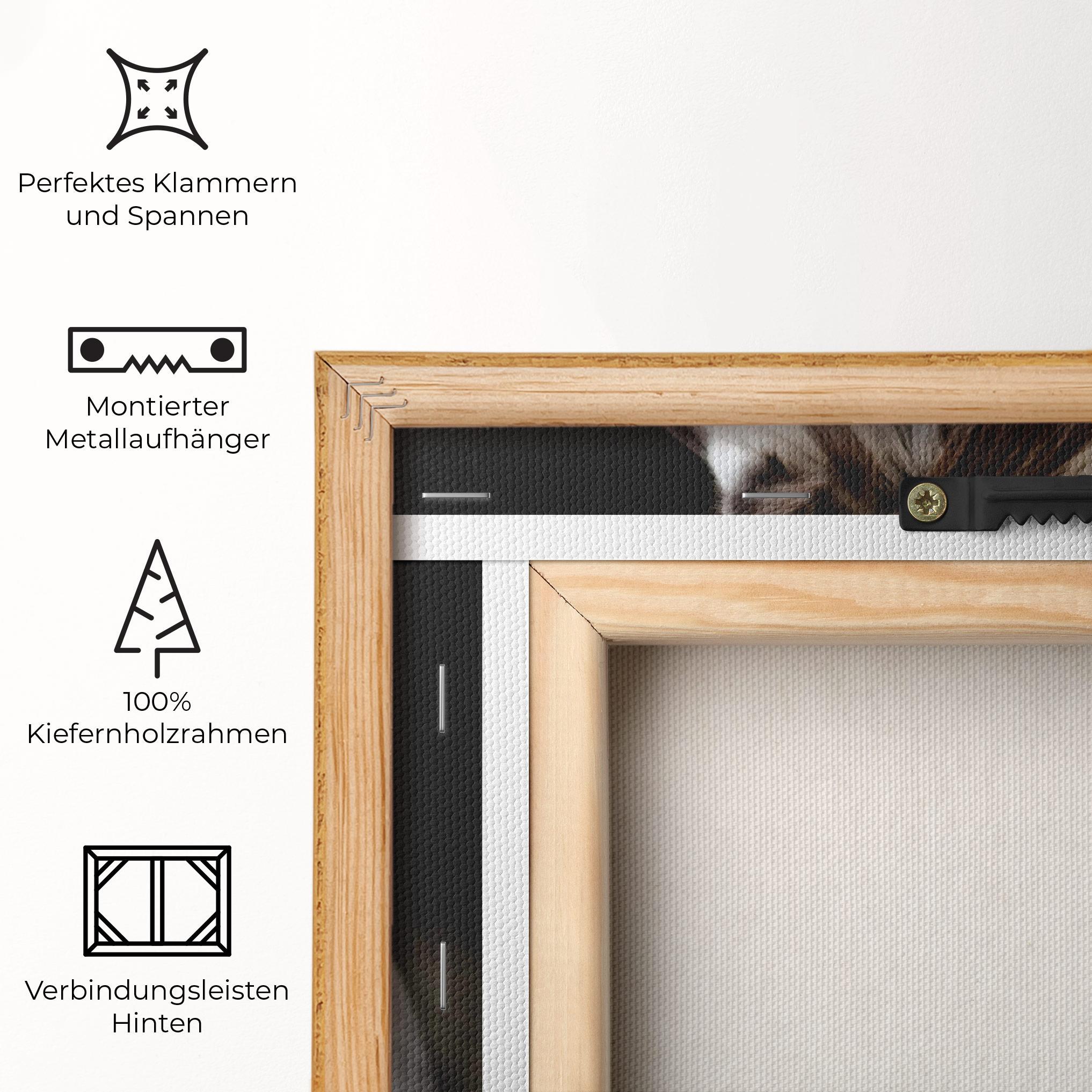 Leinwandbild Grey Horse Head mockup 5