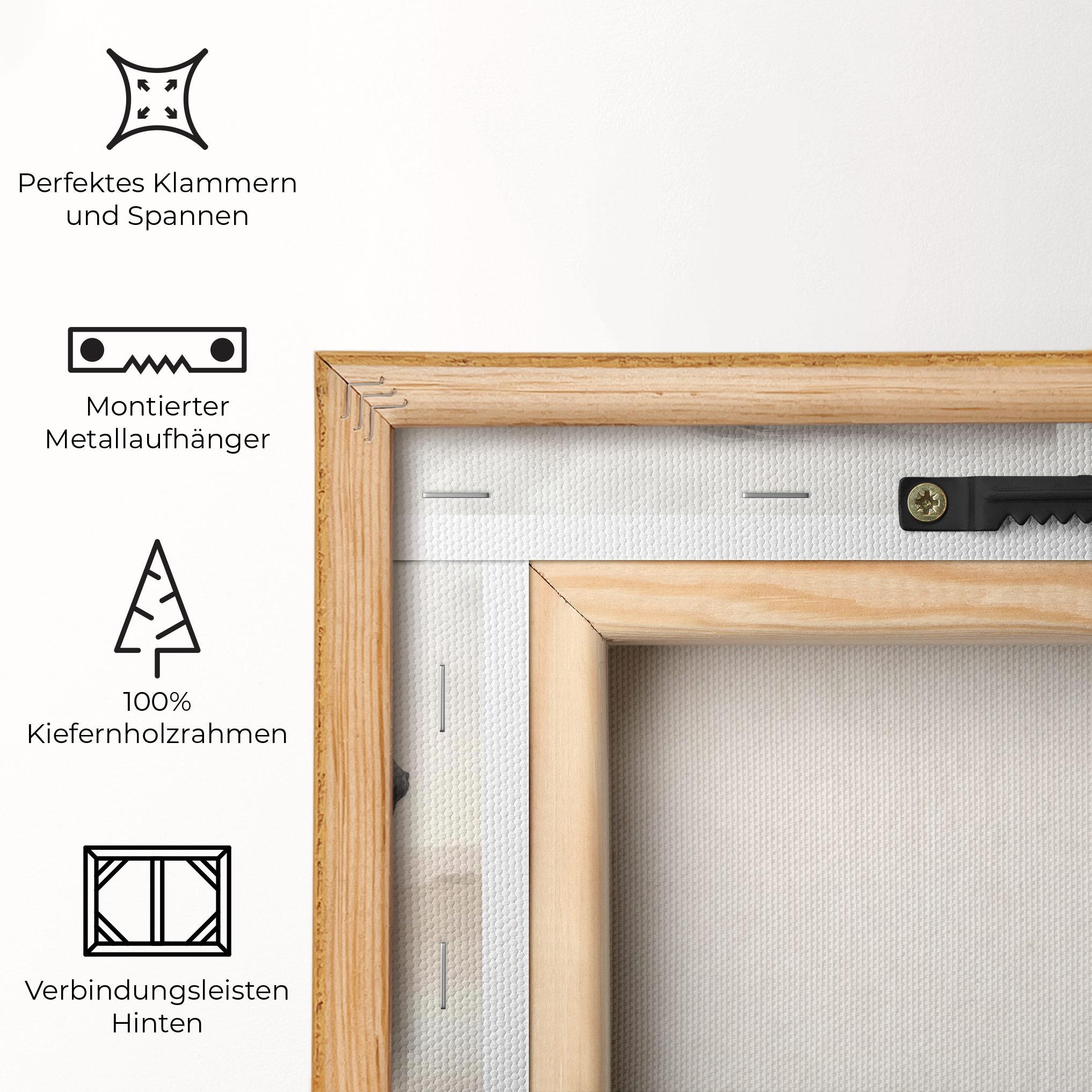 Leinwandbild Light Grey Horse Galloping mockup 5