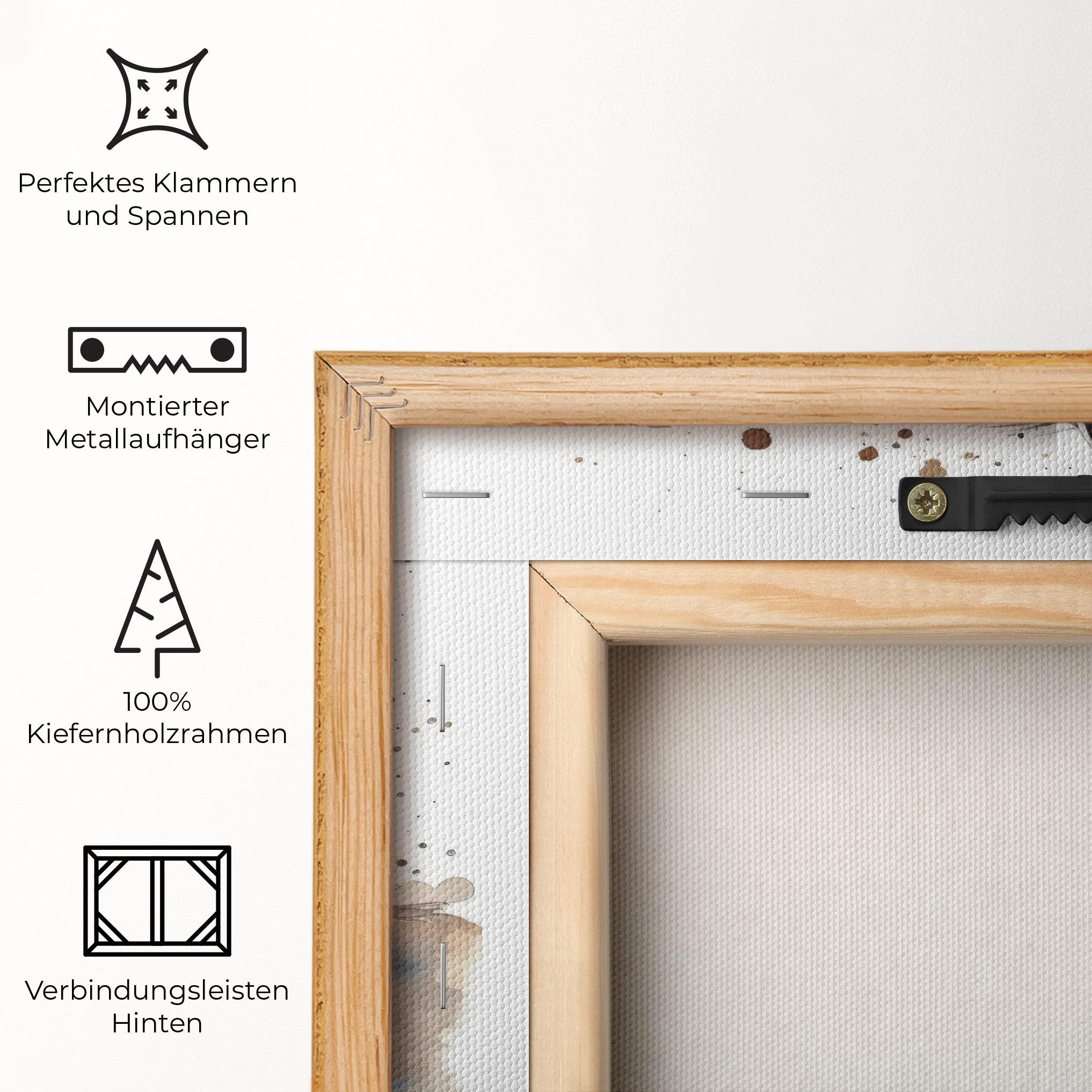 Leinwandbild Watercolor Horse mockup 5