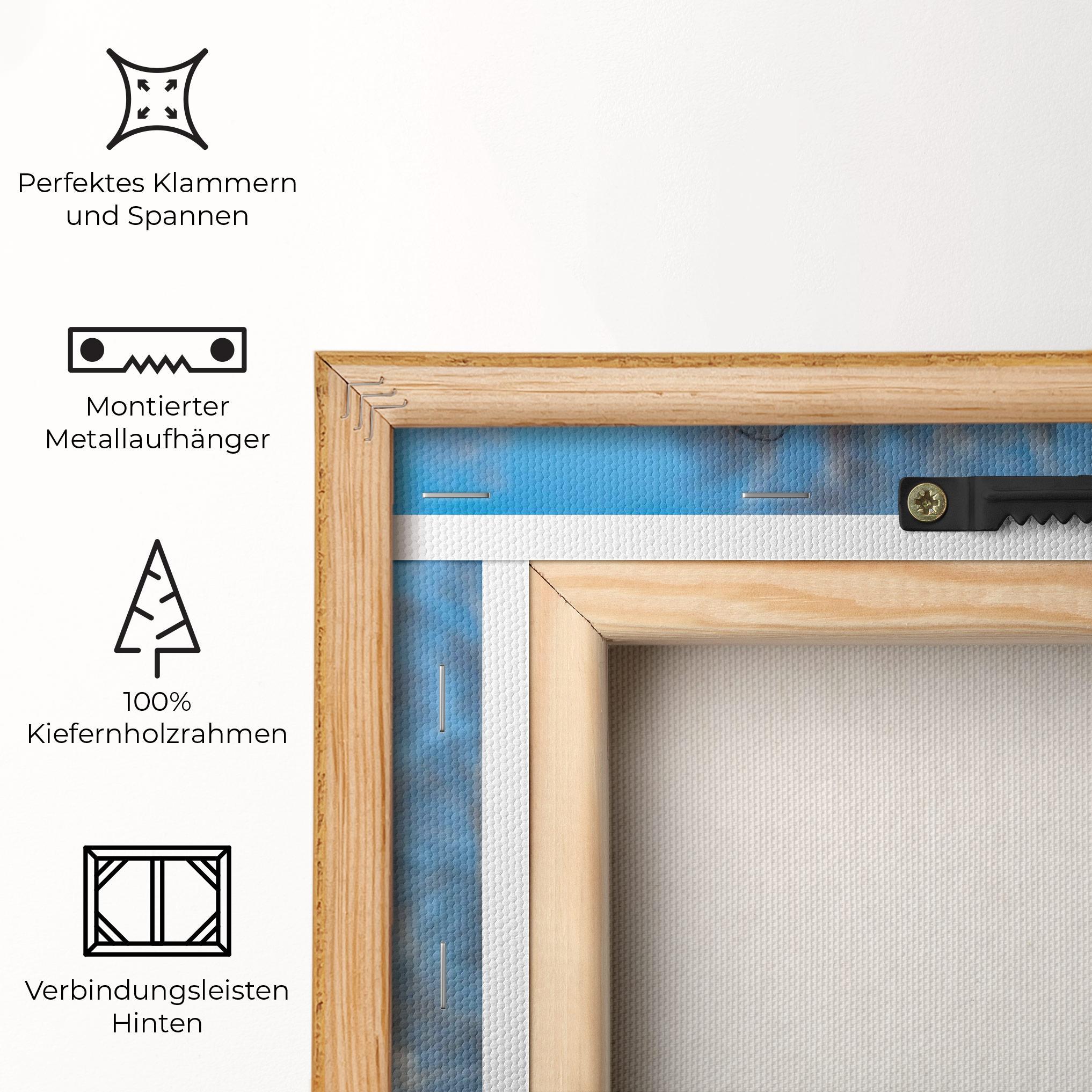 Leinwandbild Wild Black Hair Horse mockup 5