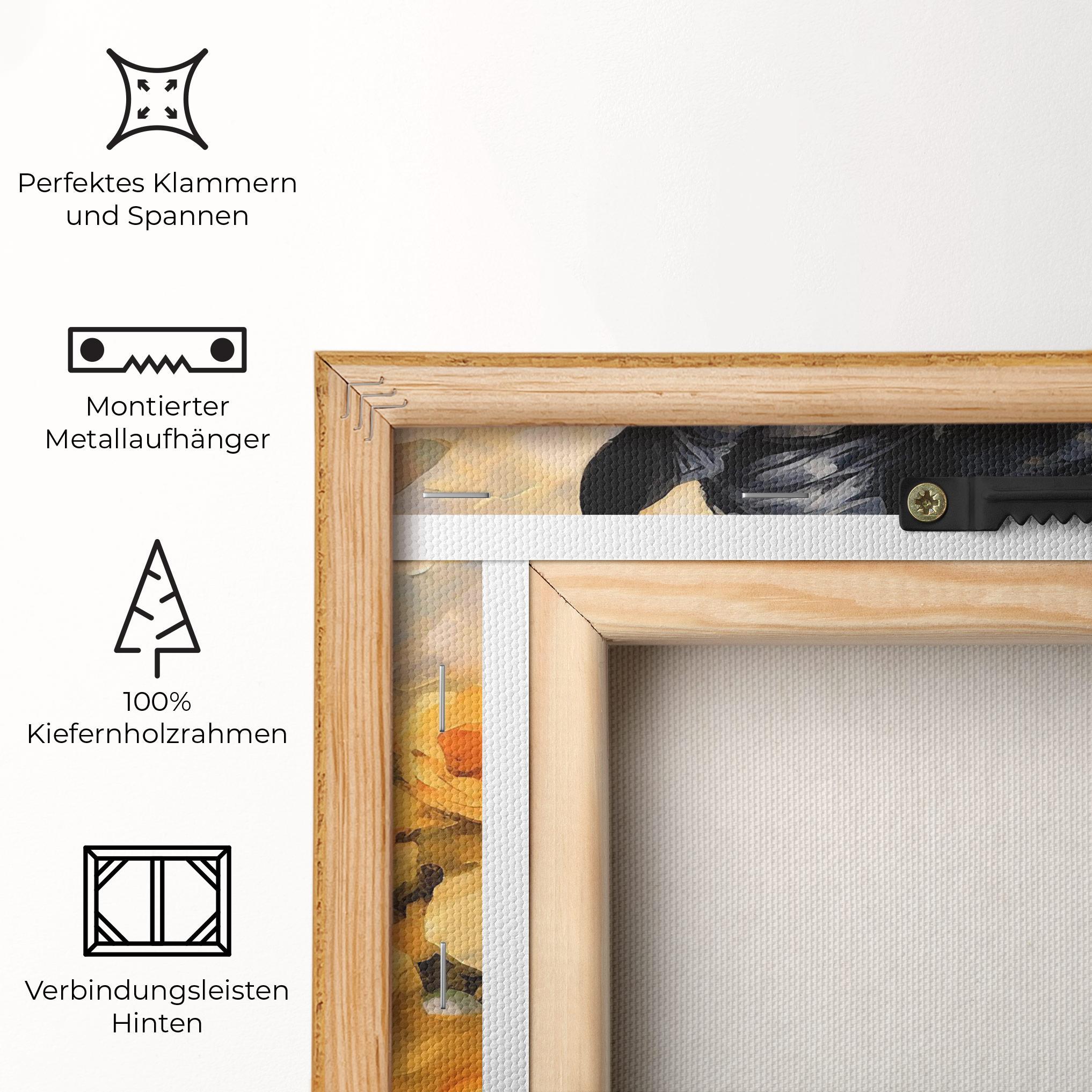 Leinwandbild Yellow Roses Horse mockup 5