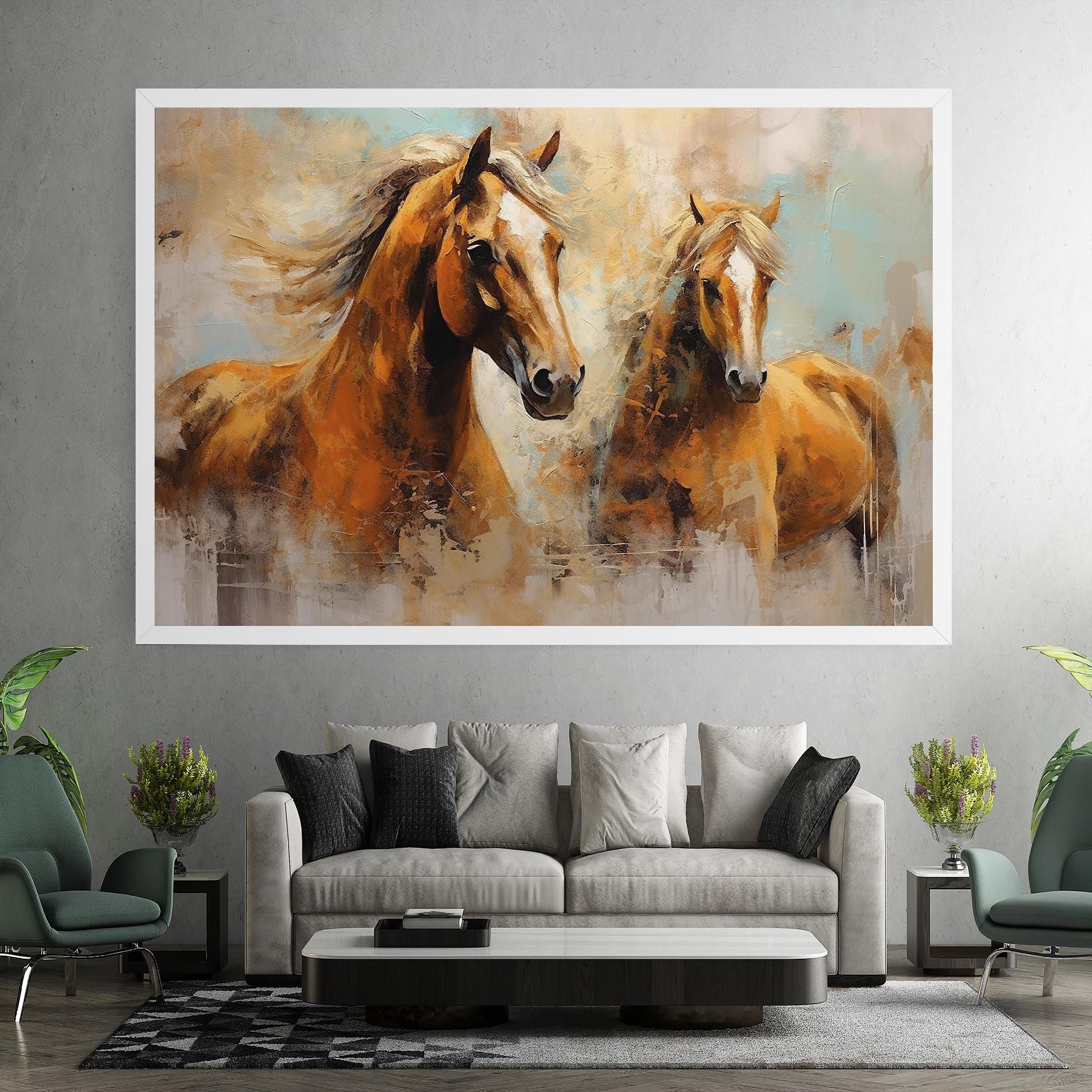 Brown Horses Staying mockup 7