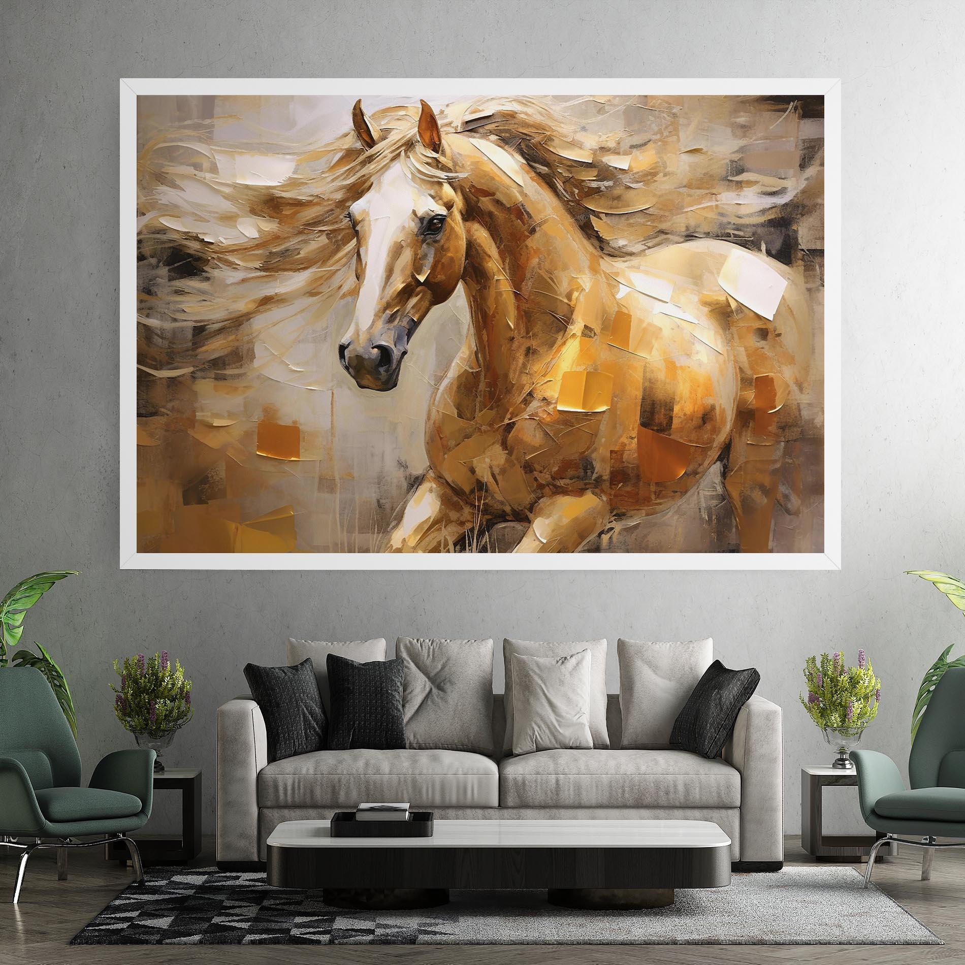 Leinwandbild Light Brown Horse mockup 7