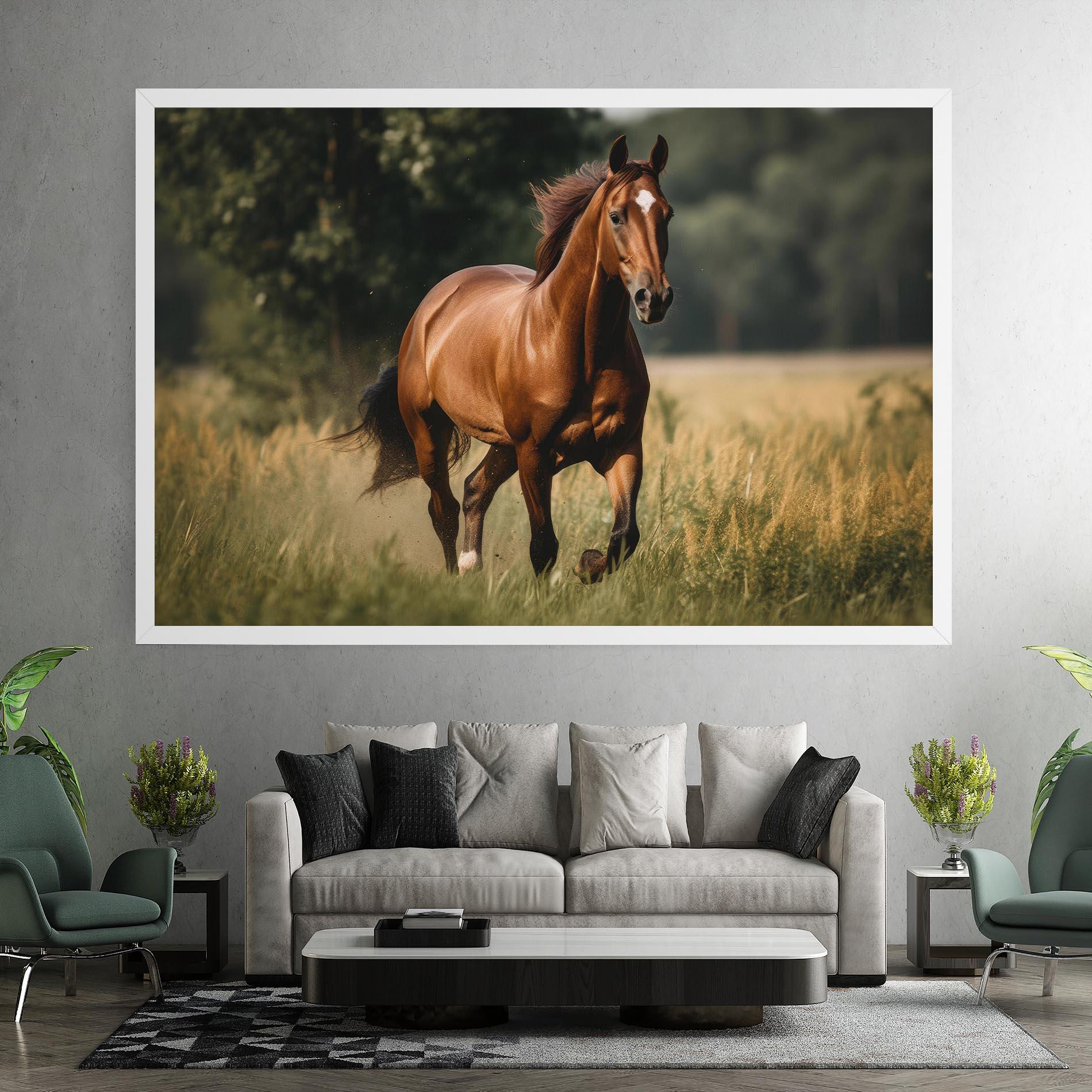 Leinwandbild Wild Horse Running mockup 7