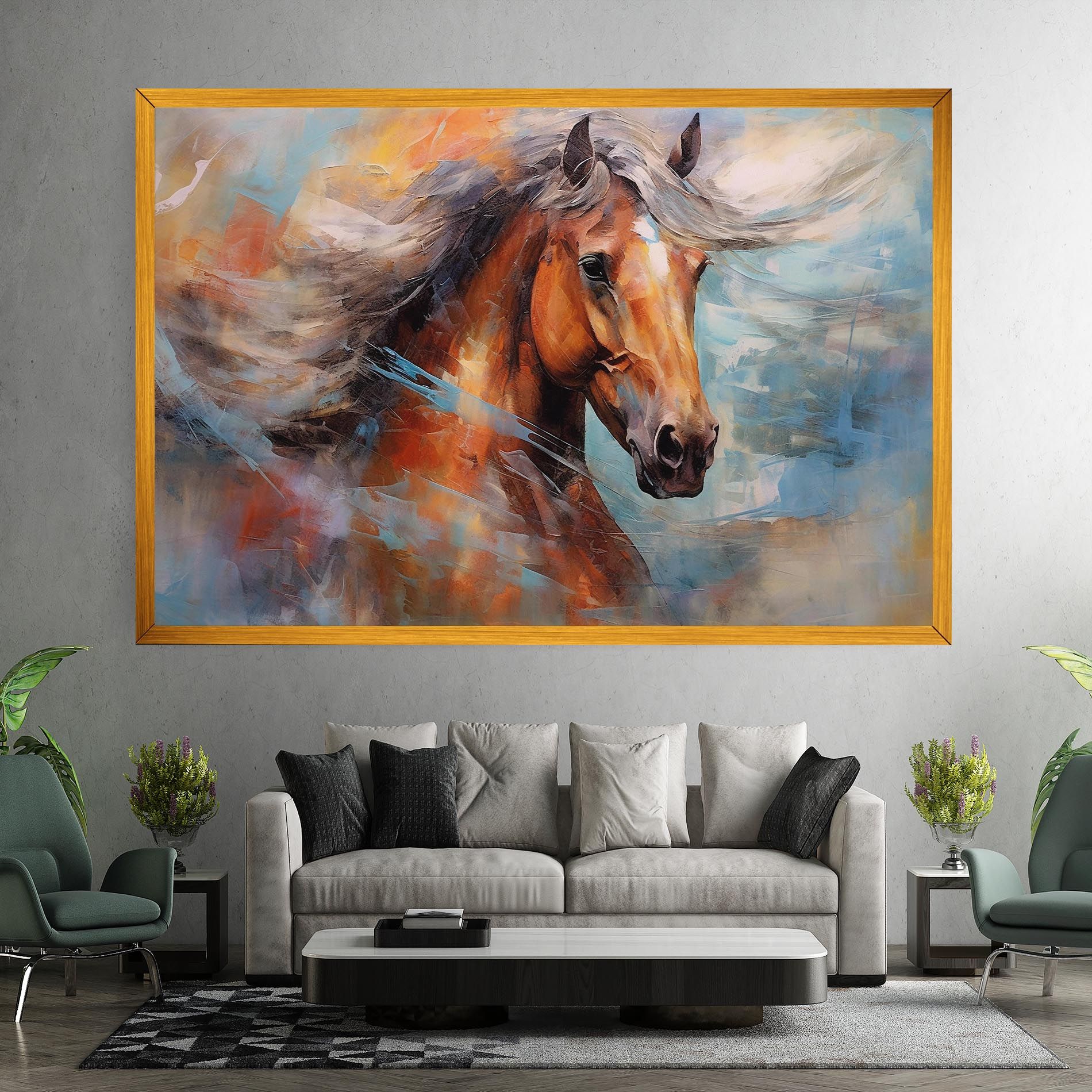 Beautiful Brown Horse mockup 7
