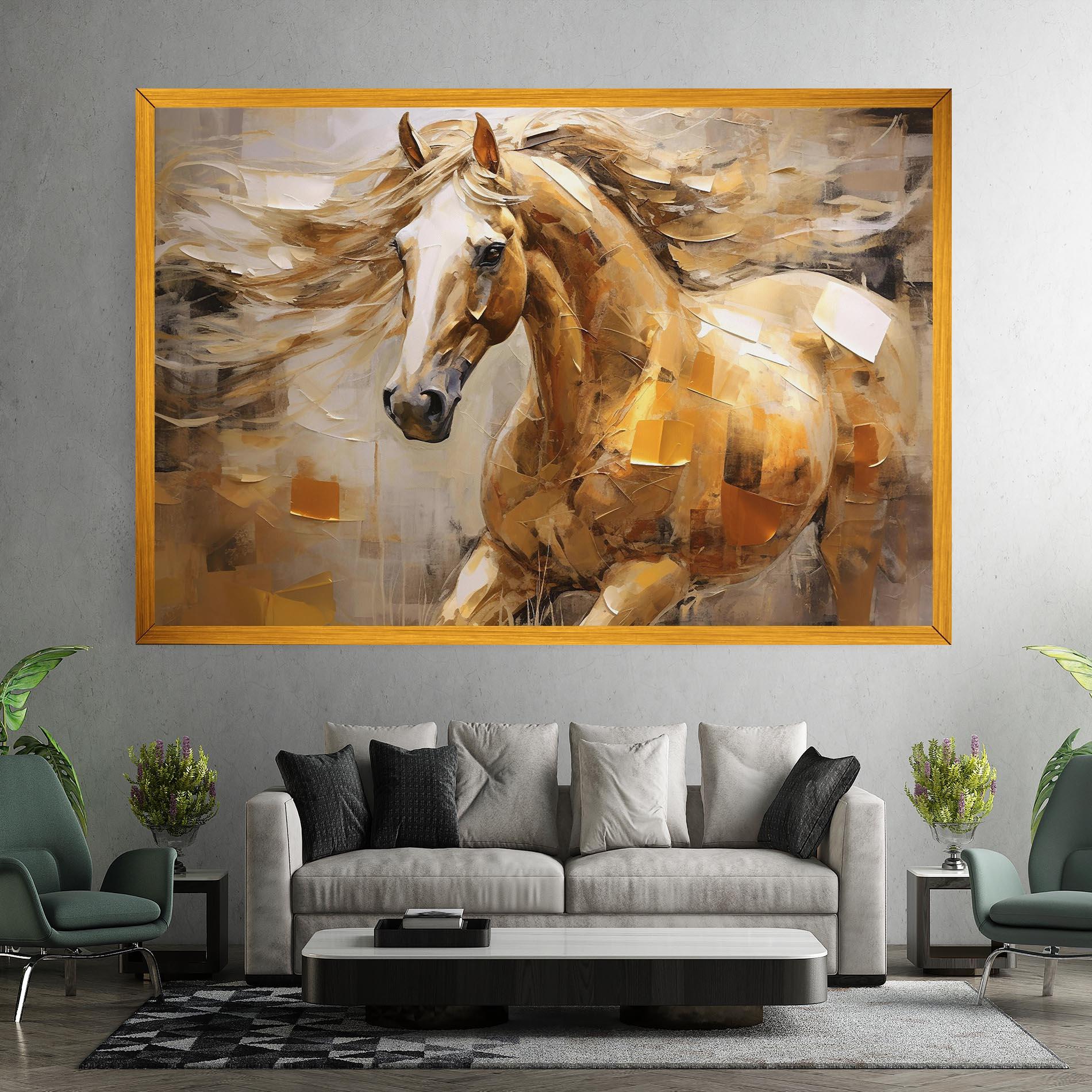 Leinwandbild Light Brown Horse mockup 7