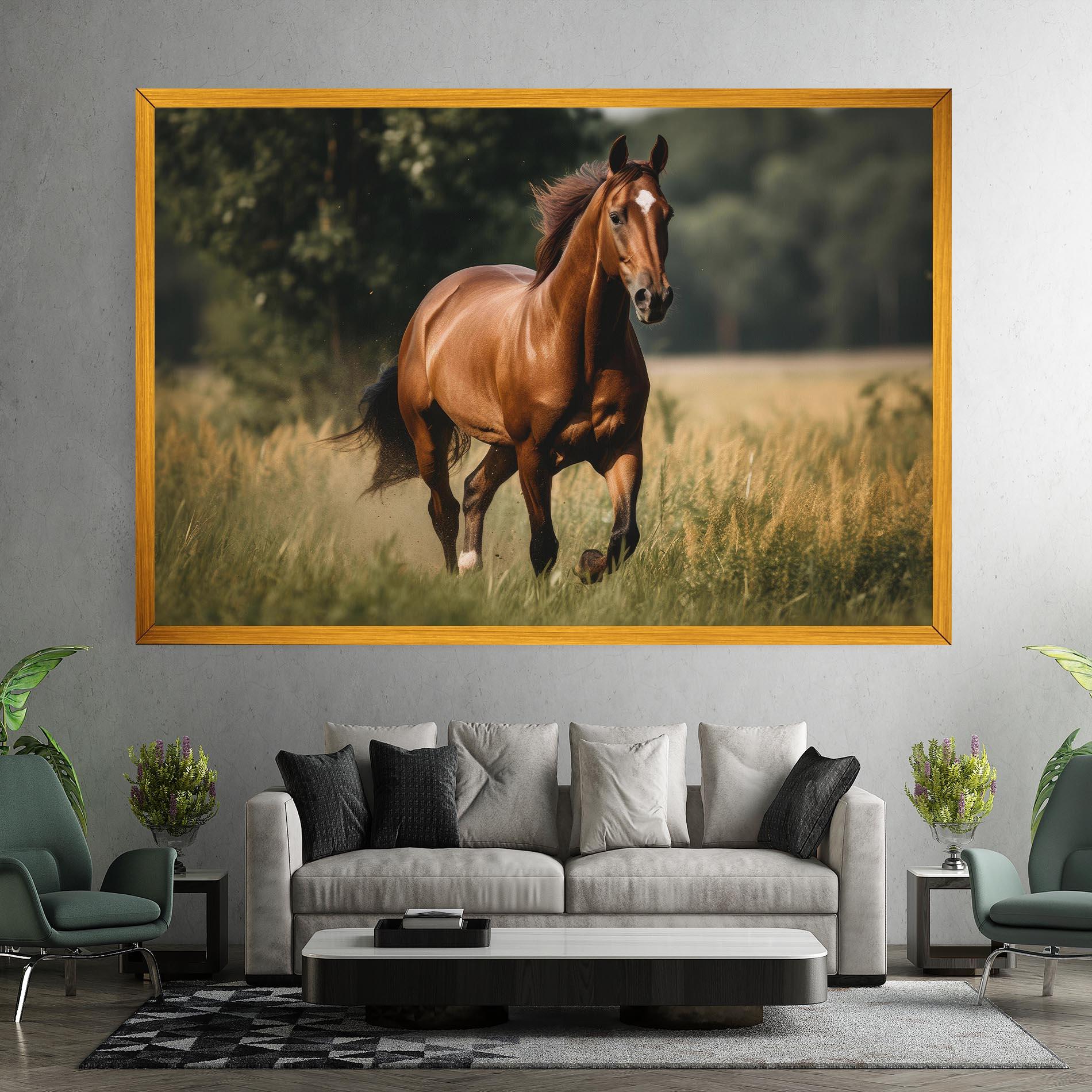 Leinwandbild Wild Horse Running mockup 7