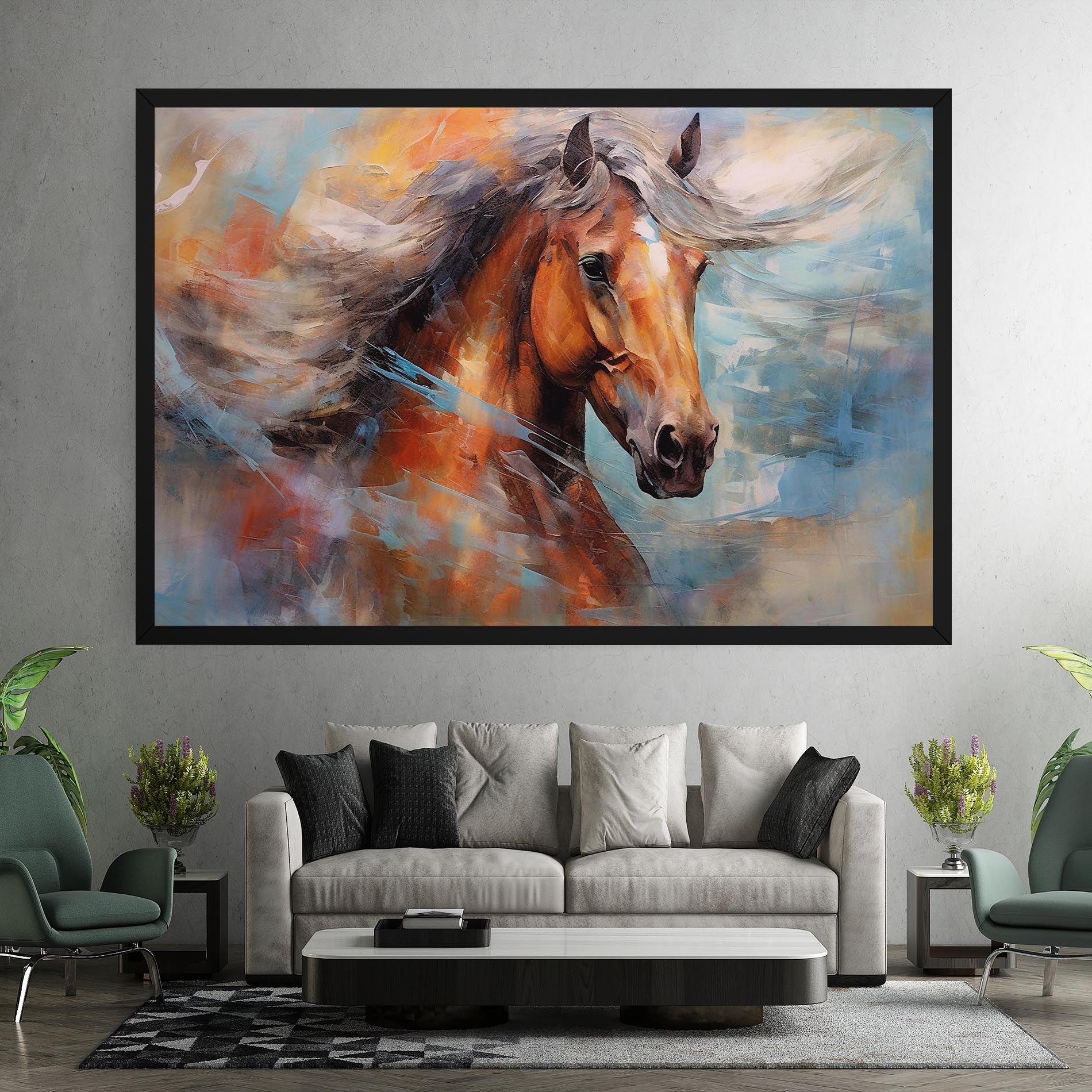 Beautiful Brown Horse mockup 7