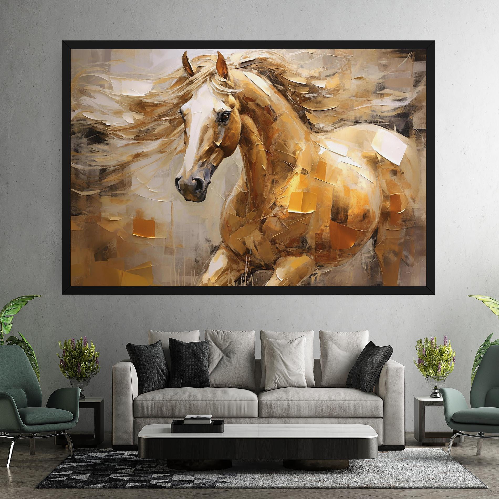 Leinwandbild Light Brown Horse mockup 7