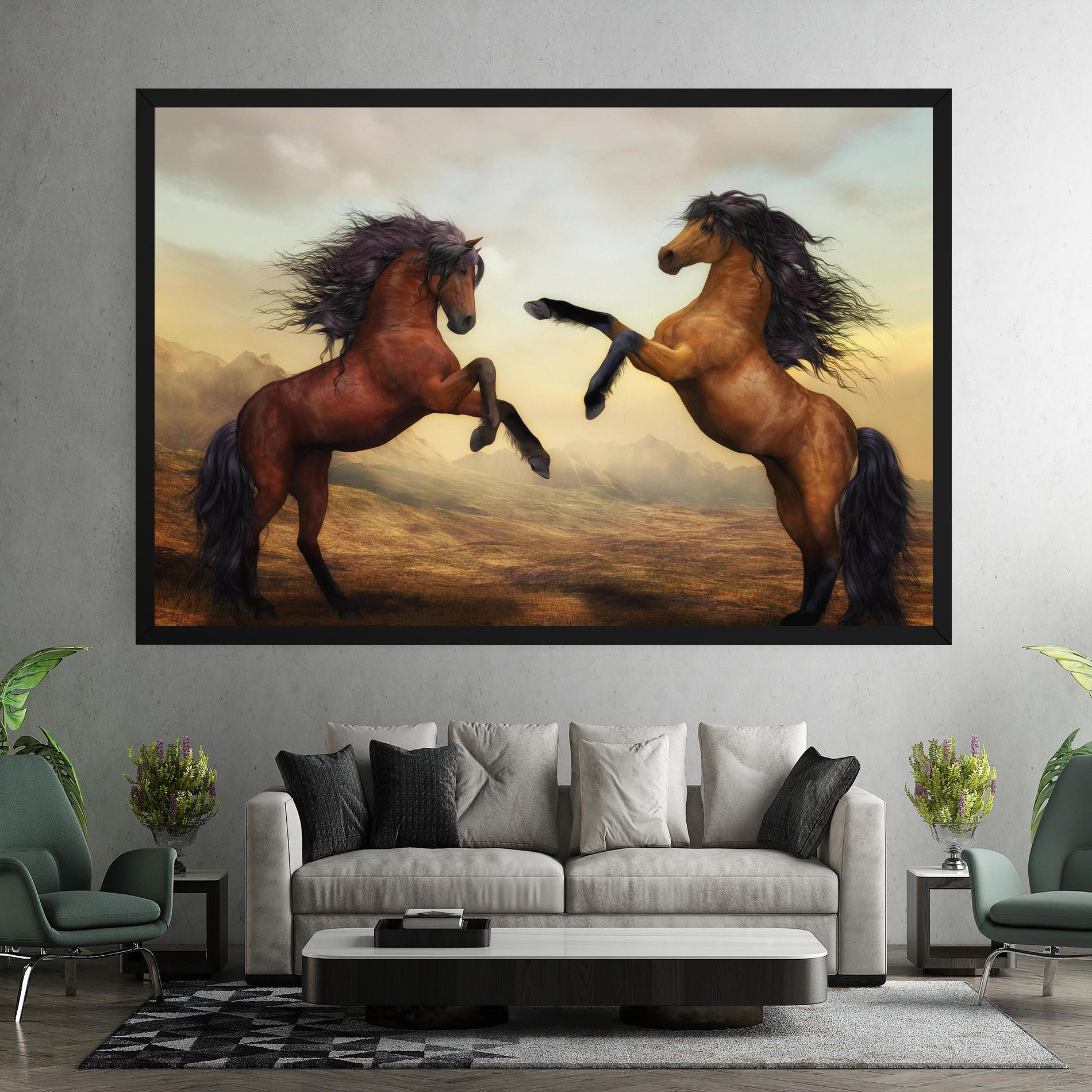 Leinwandbild Two Horses mockup 7