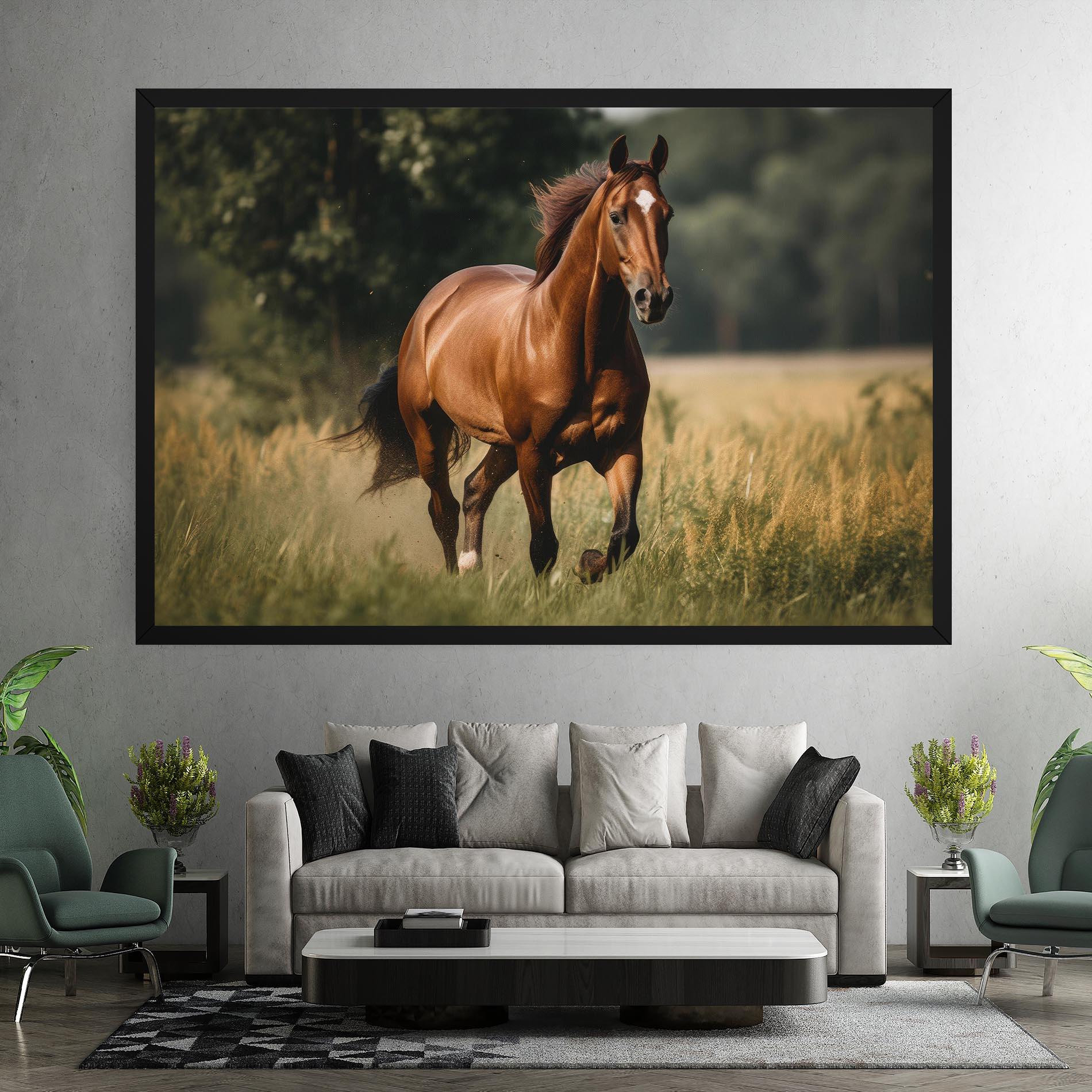 Leinwandbild Wild Horse Running mockup 7