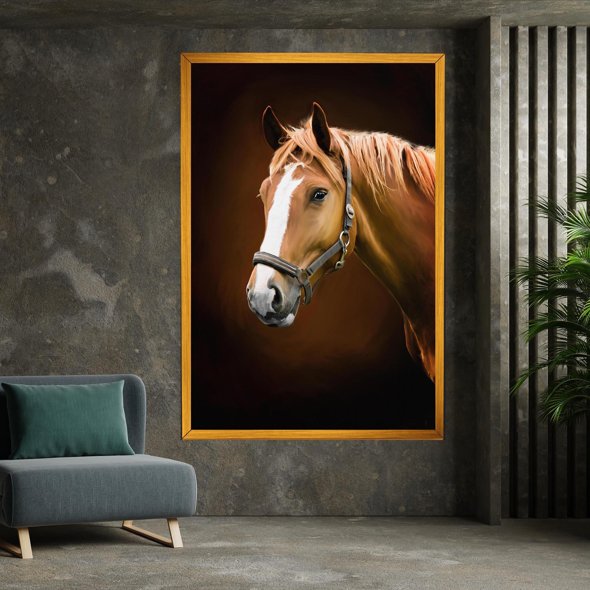 Leinwandbild Digital Painted Horse mockup 7