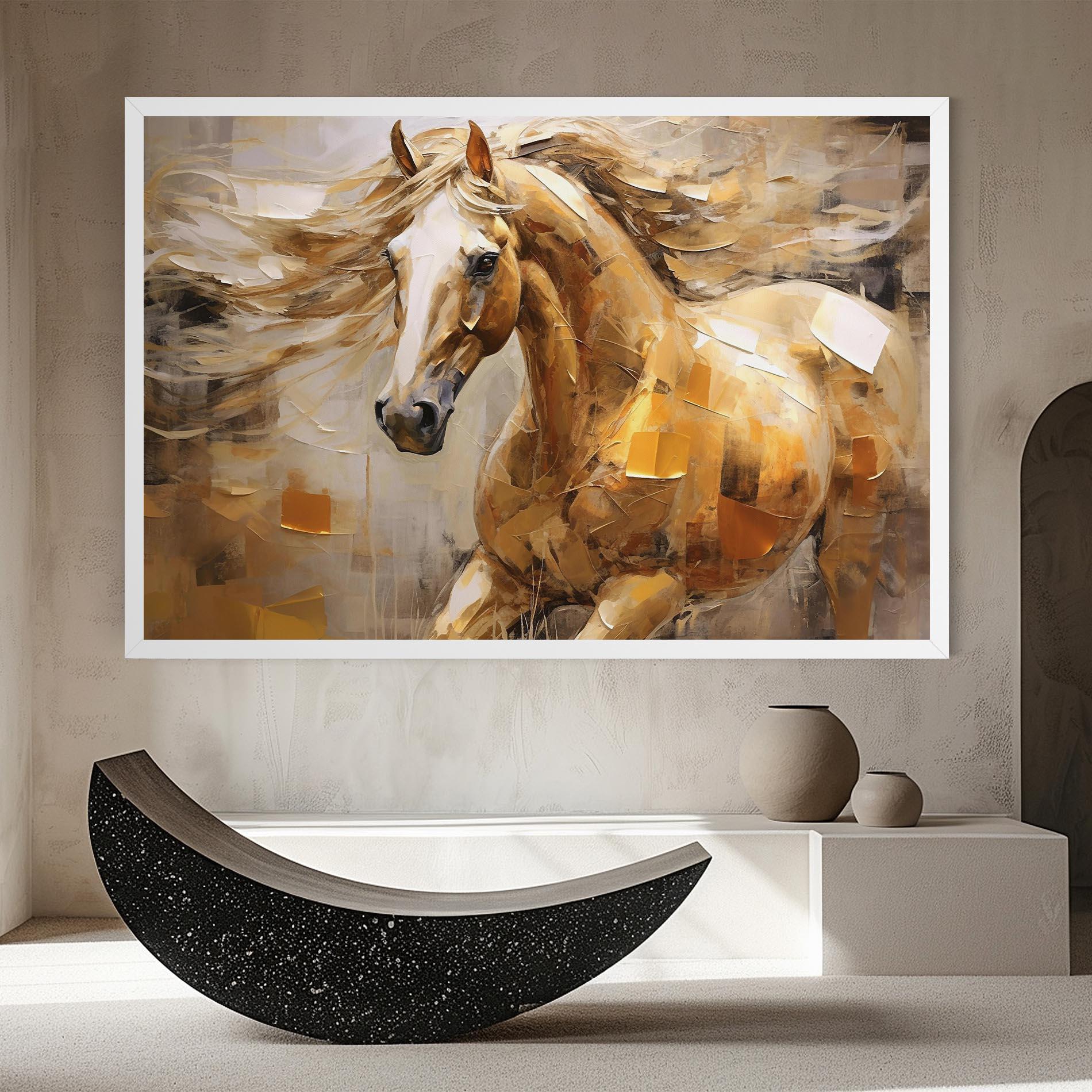 Leinwandbild Light Brown Horse mockup 8