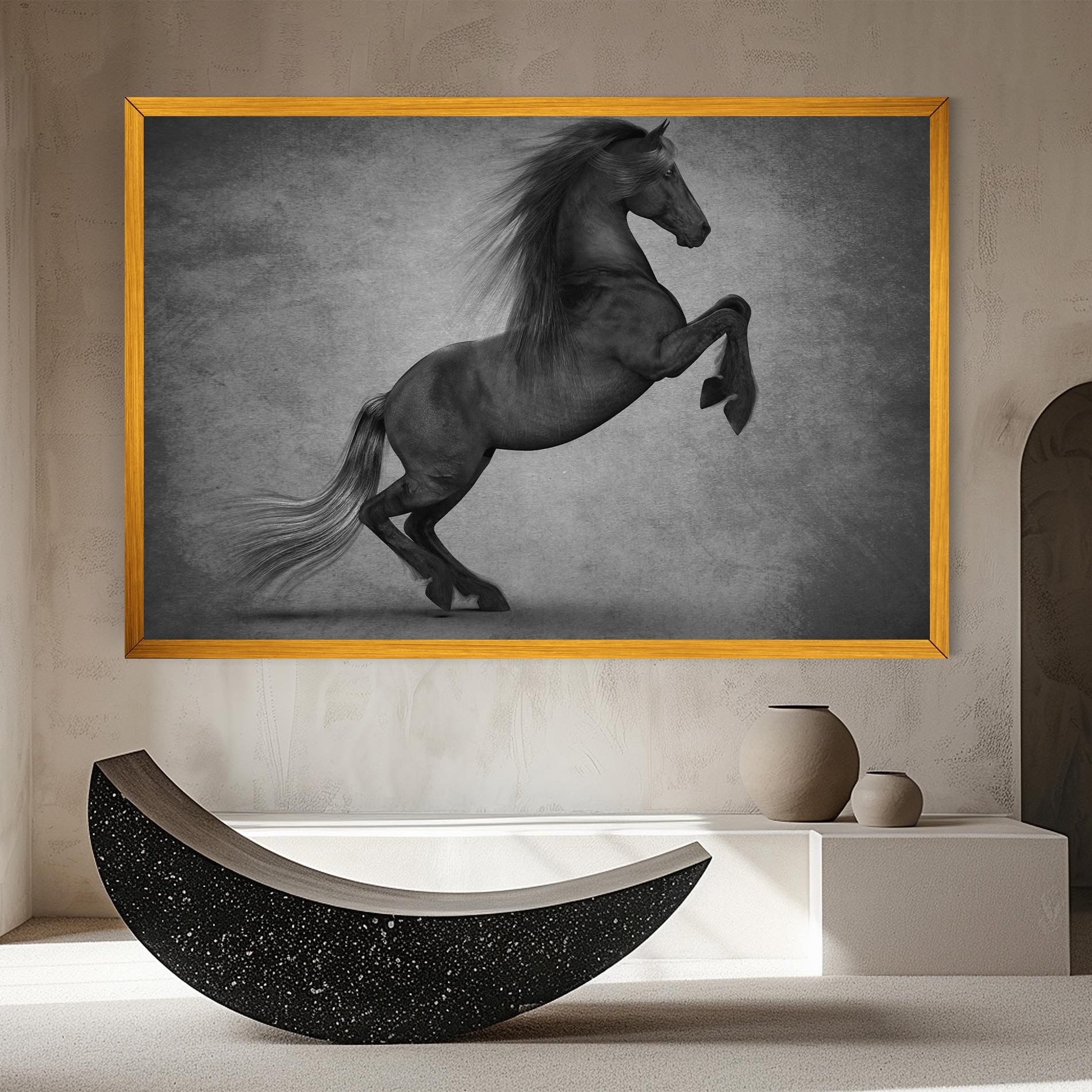 Black Horse Jumping mockup 8