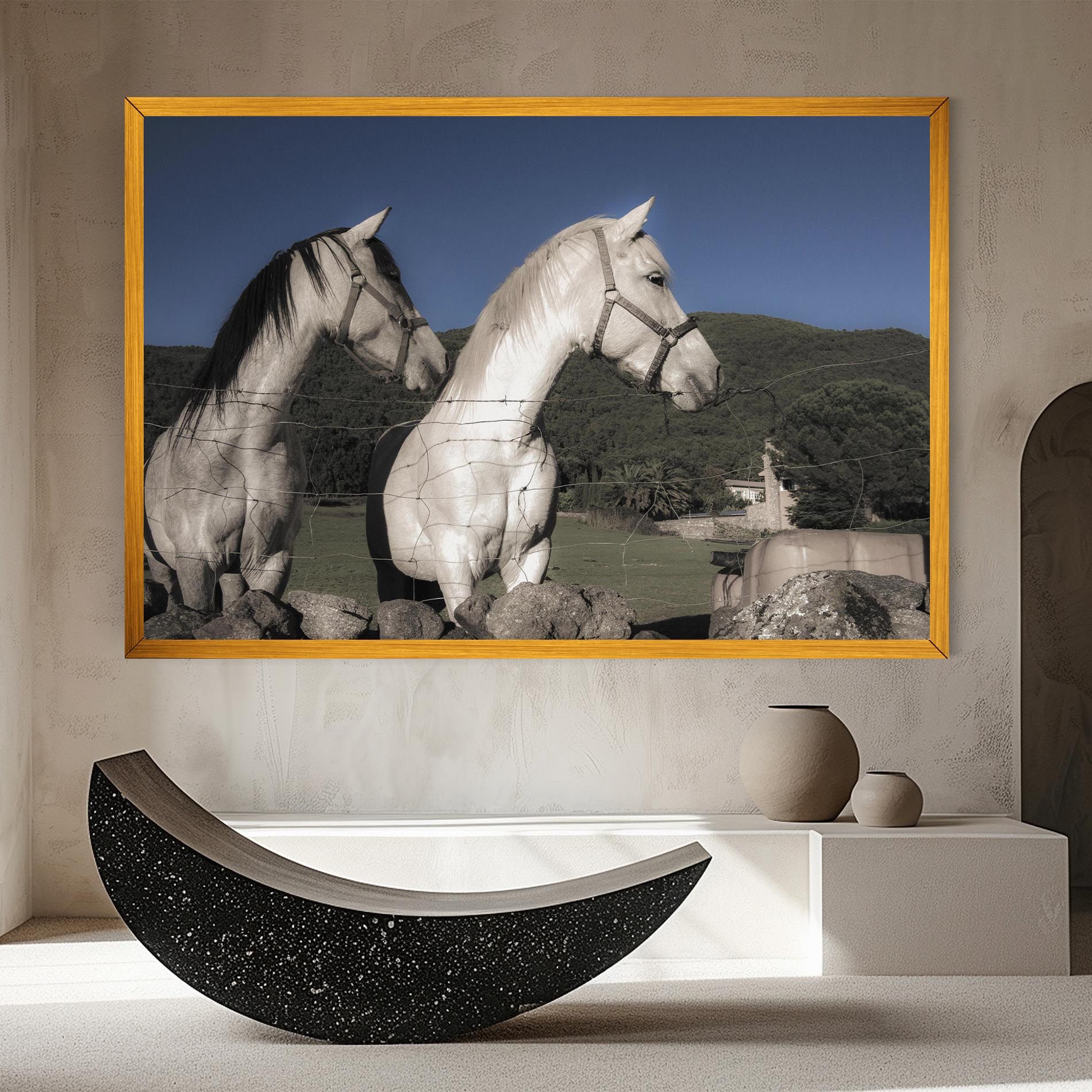 White Grey Horse mockup 8