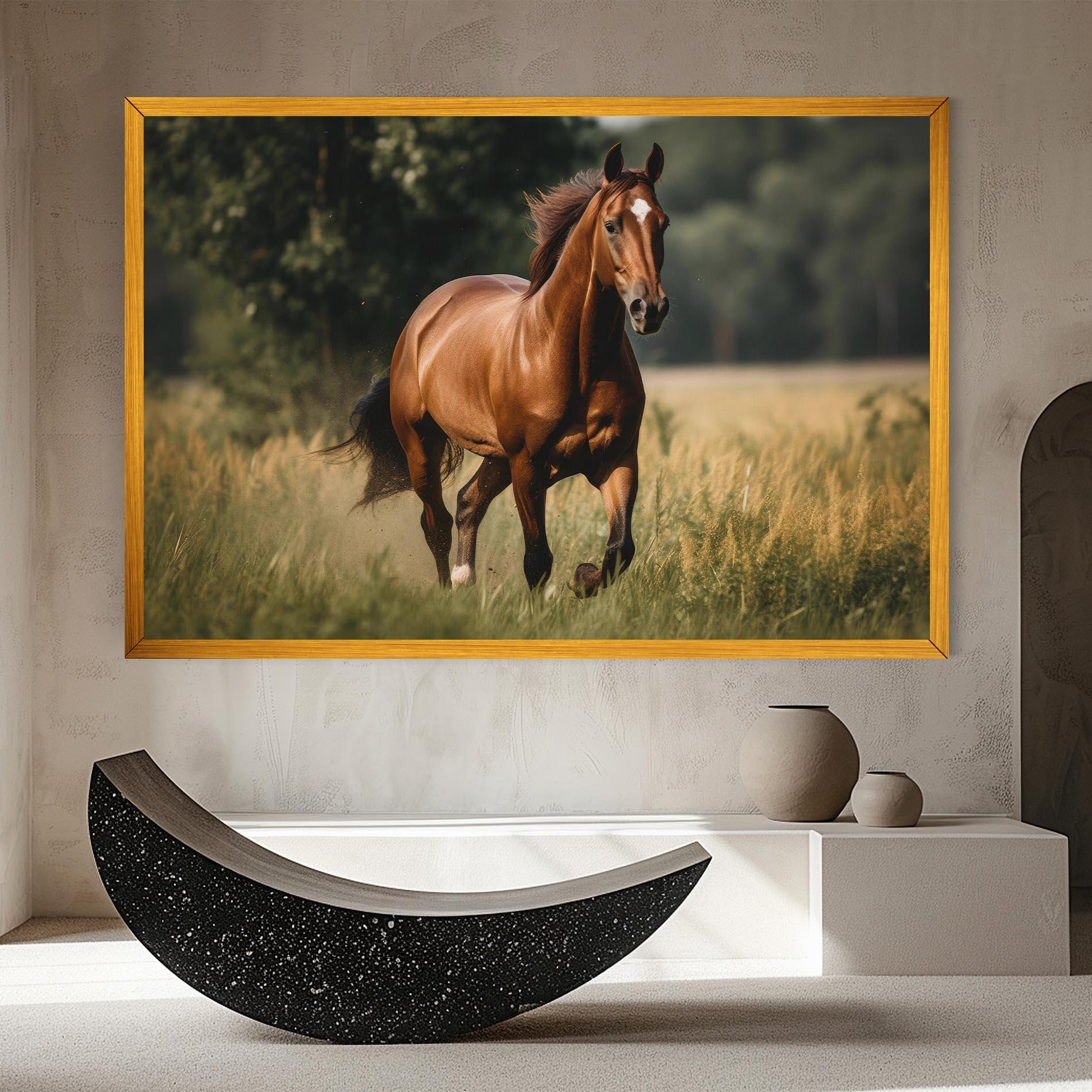 Leinwandbild Wild Horse Running mockup 8