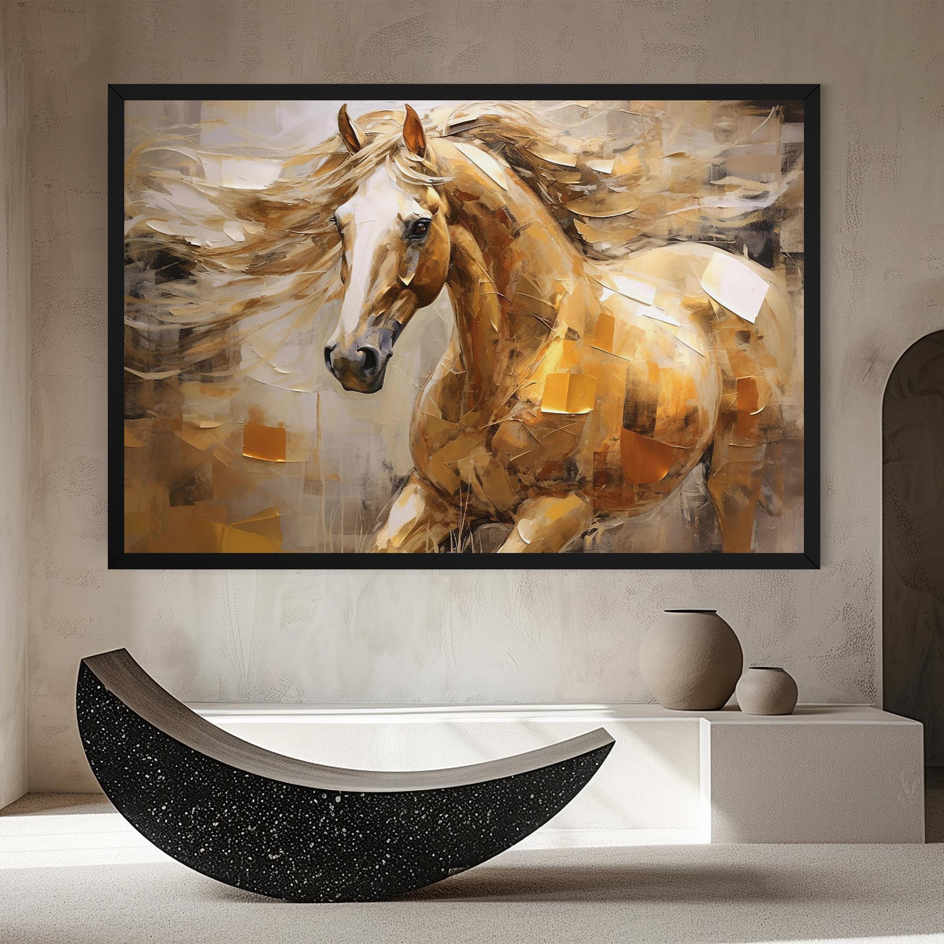 Leinwandbild Light Brown Horse mockup 8