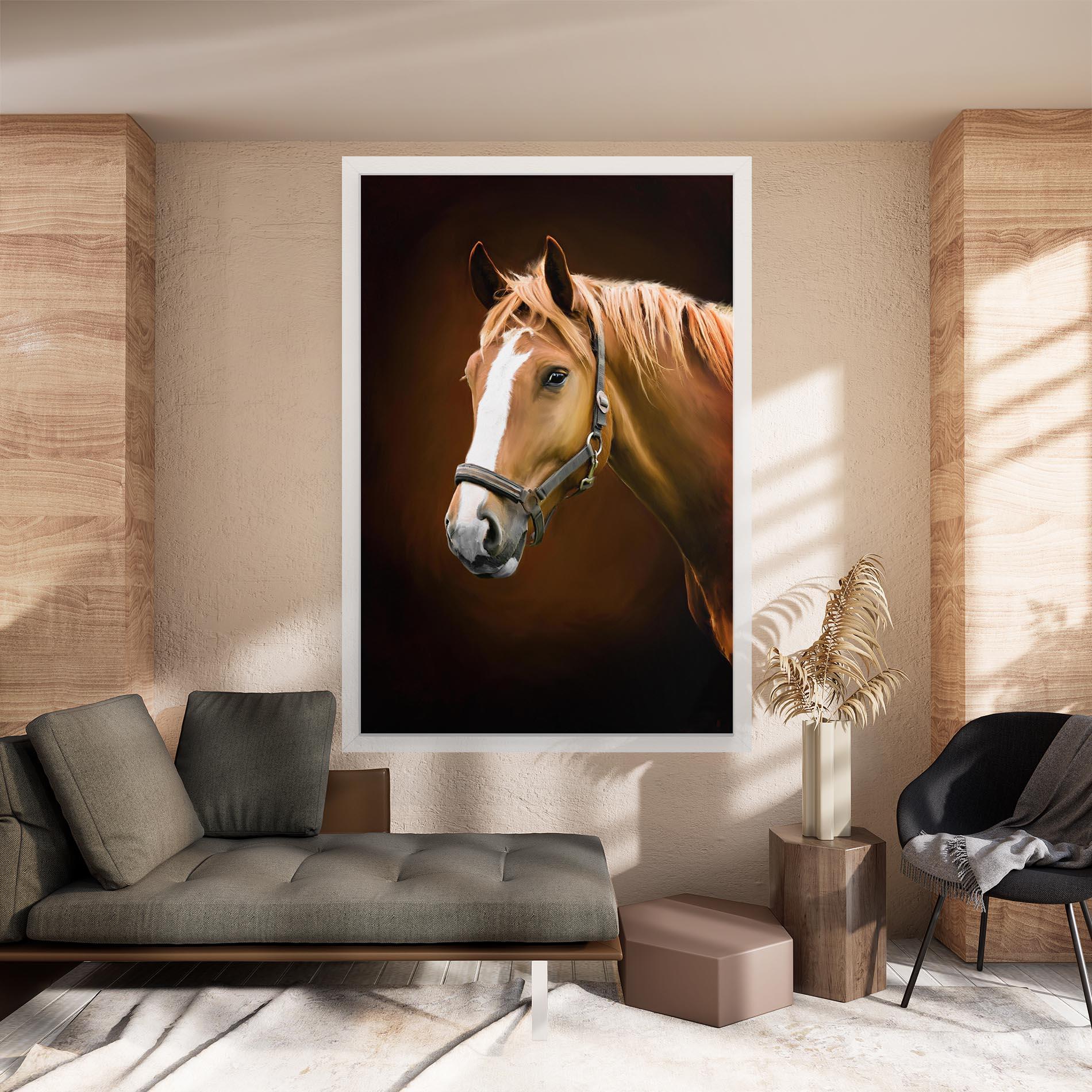 Leinwandbild Digital Painted Horse mockup 8