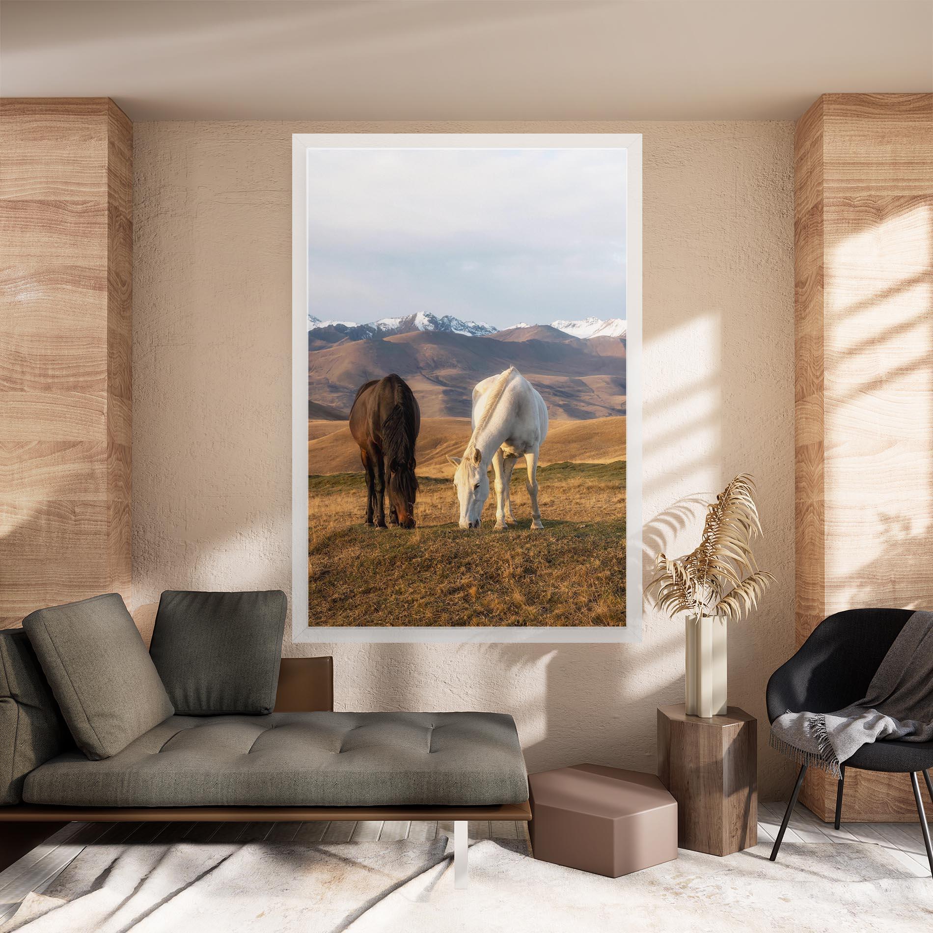 Leinwandbild Mountain Horses mockup 8