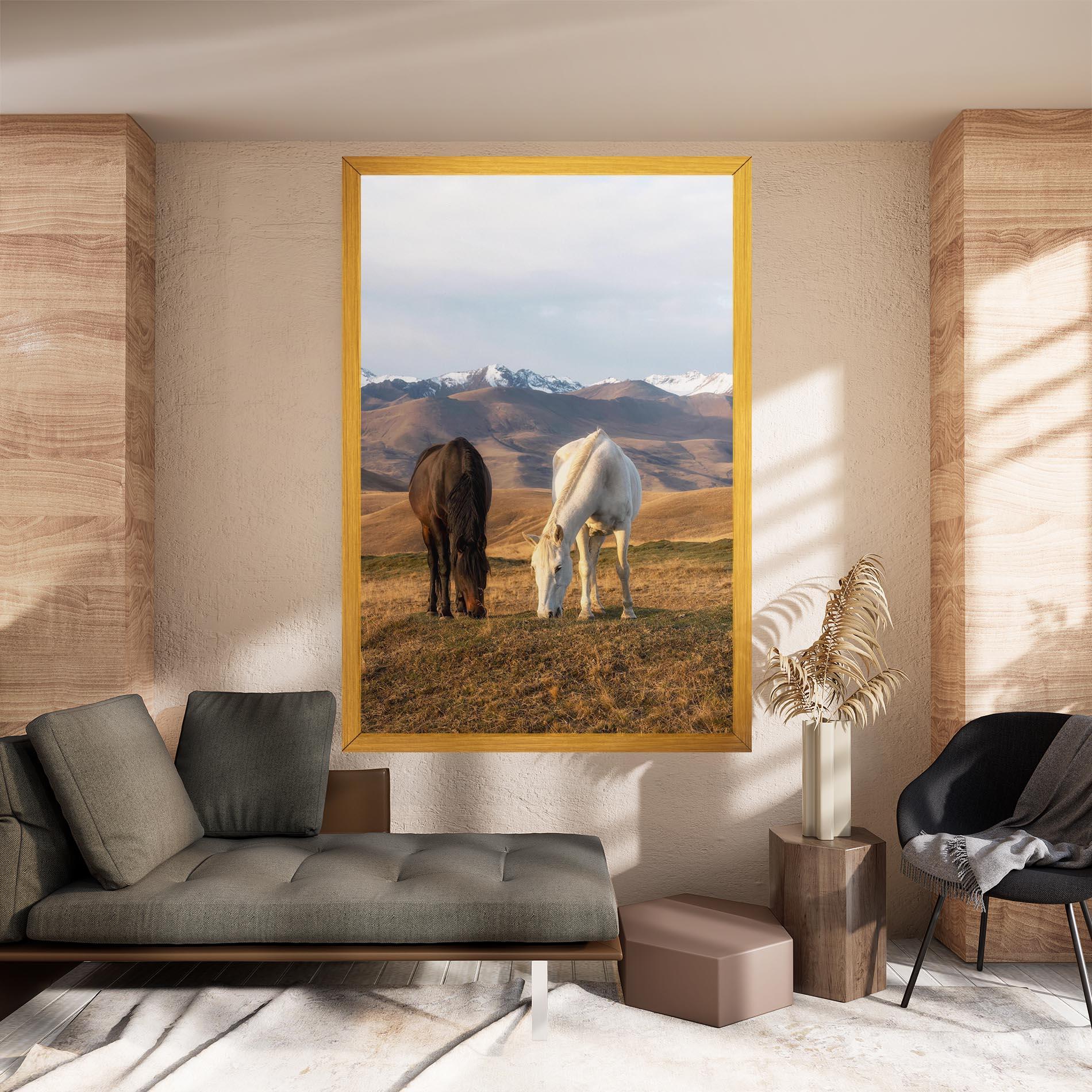 Leinwandbild Mountain Horses mockup 8