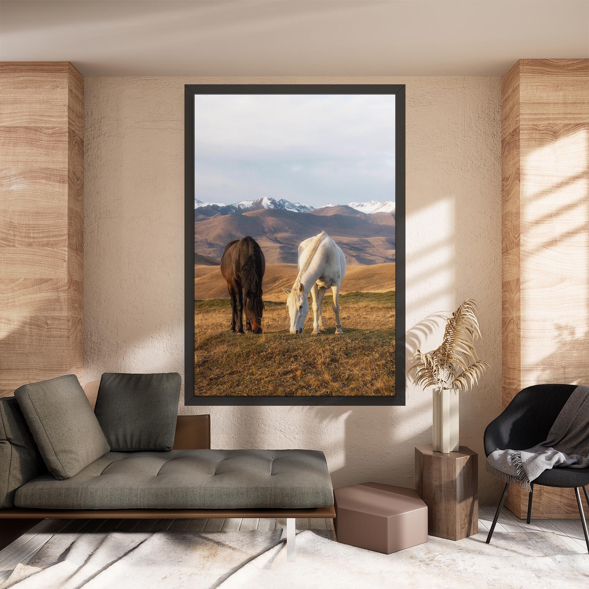 Leinwandbild Mountain Horses mockup 8