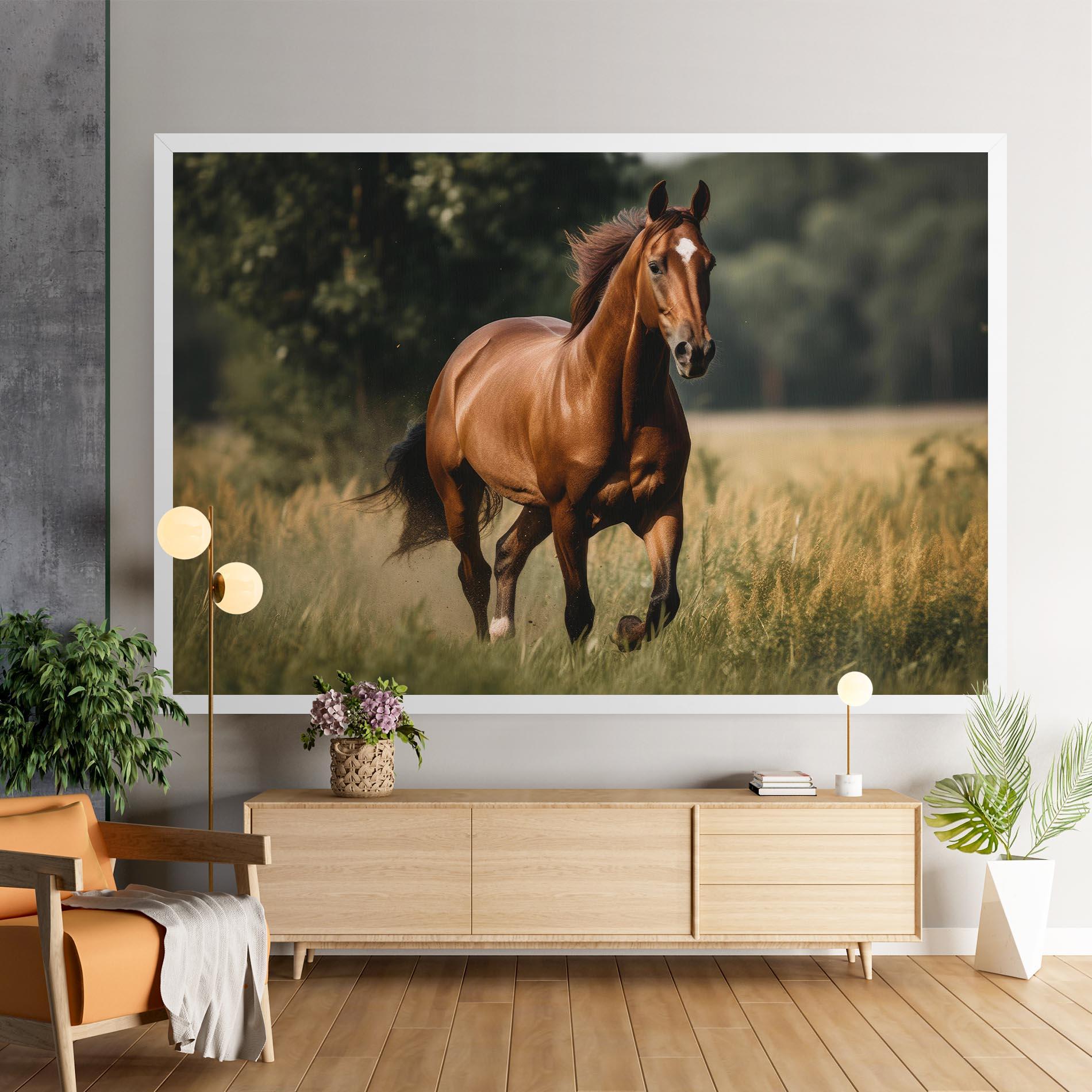 Leinwandbild Wild Horse Running mockup 9