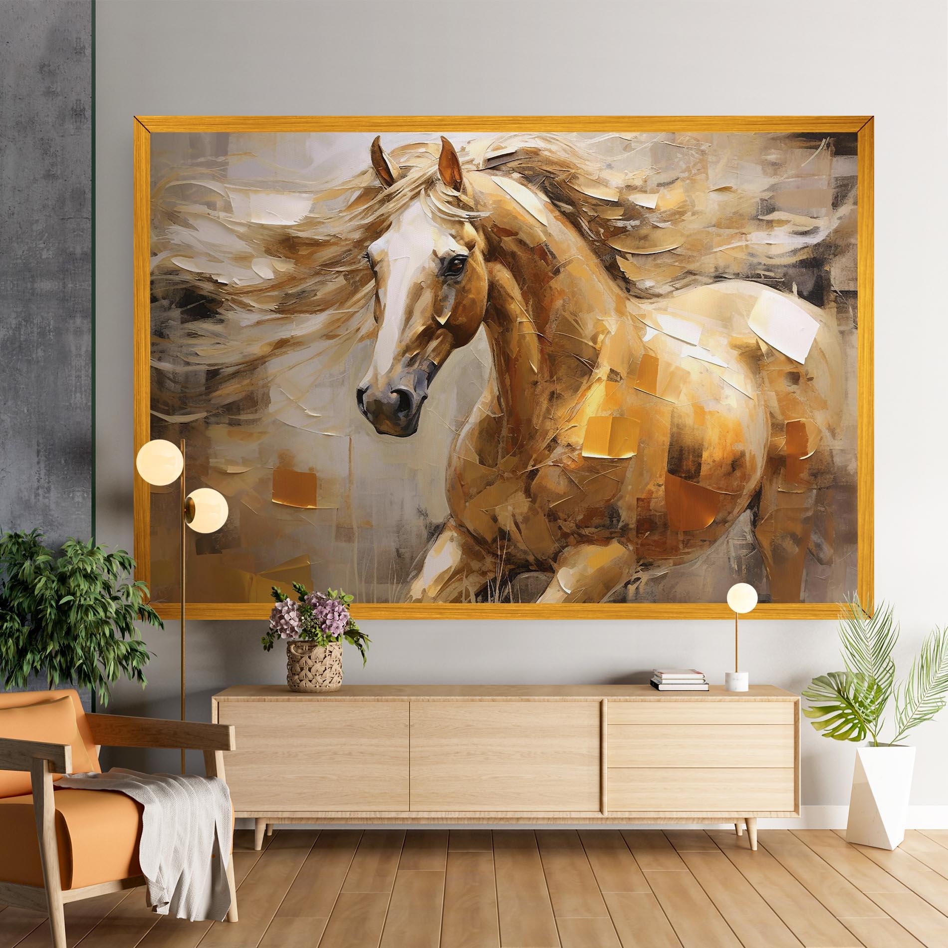 Leinwandbild Light Brown Horse mockup 9