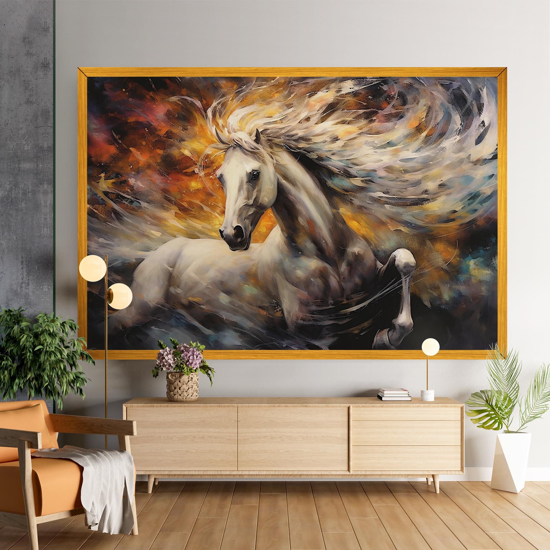 White Horse Painting mockup 9