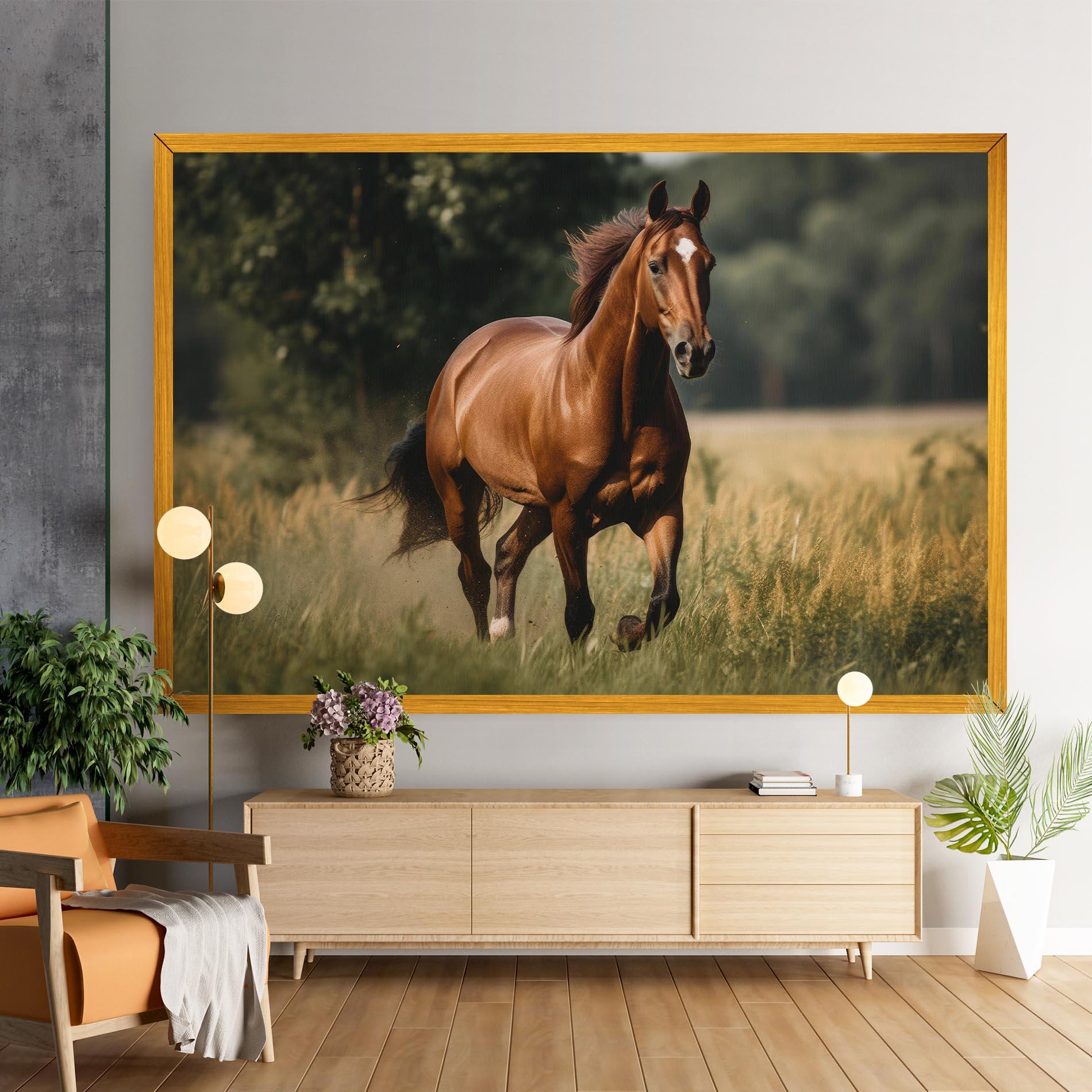 Leinwandbild Wild Horse Running mockup 9