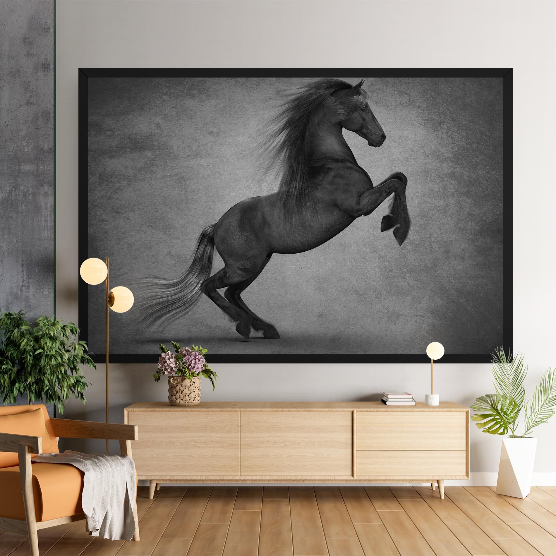 Black Horse Jumping mockup 9