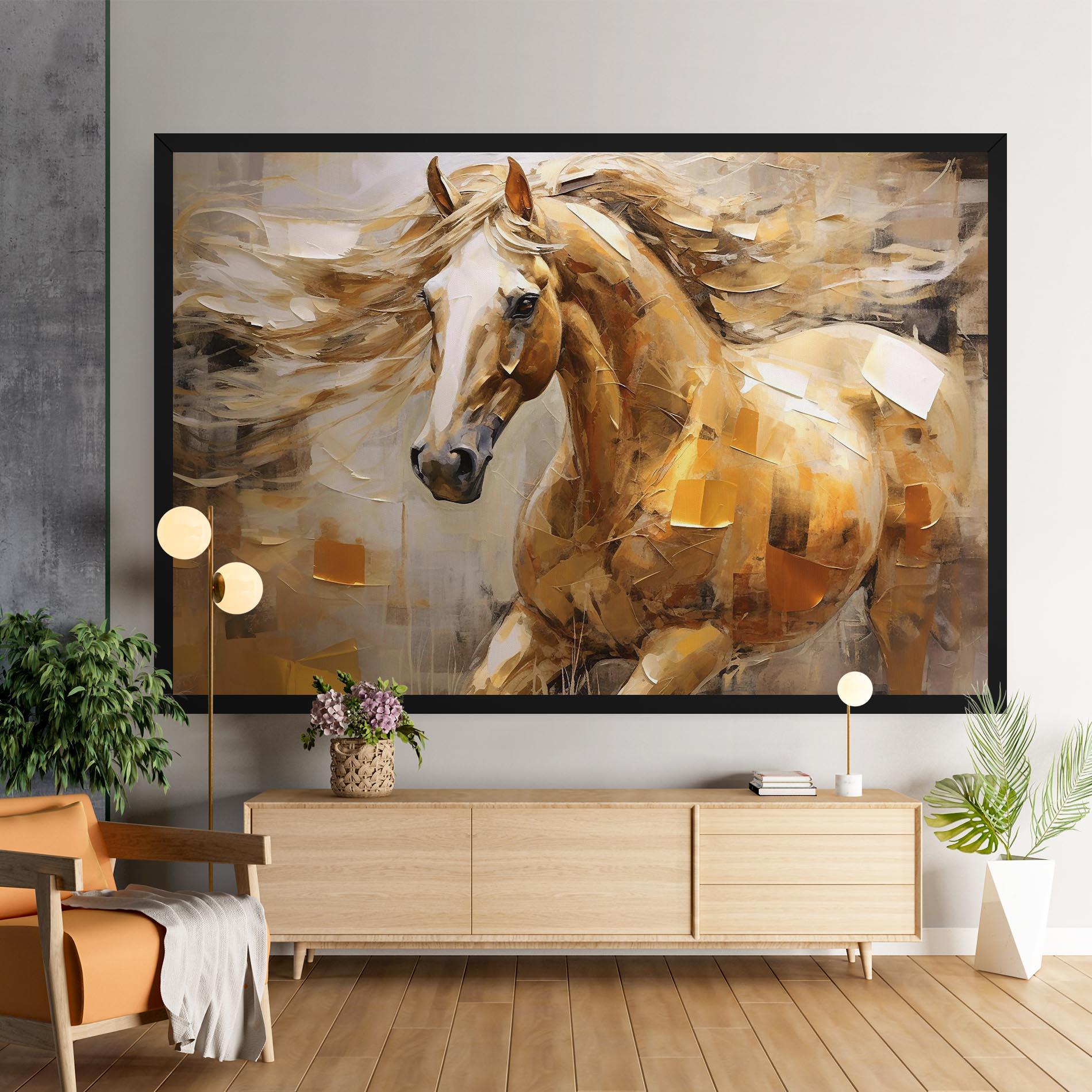 Leinwandbild Light Brown Horse mockup 9