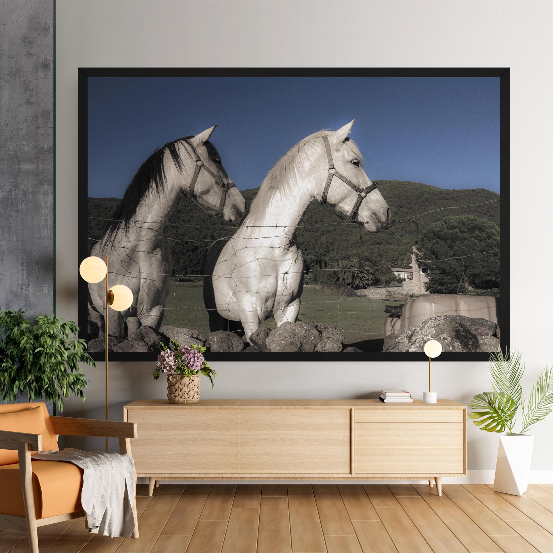 White Grey Horse mockup 9