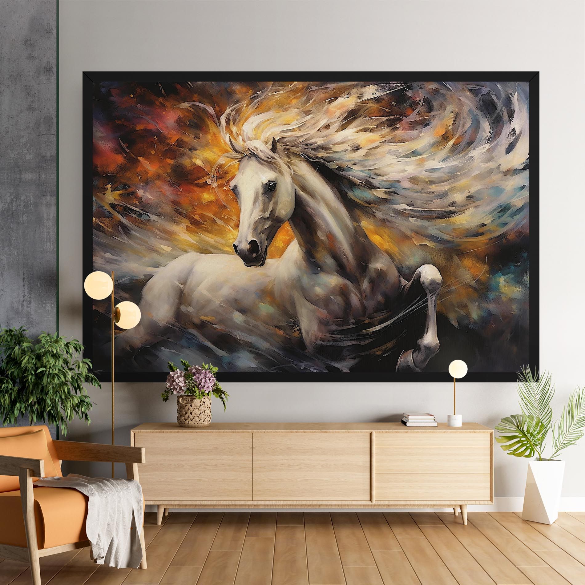 White Horse Painting mockup 9