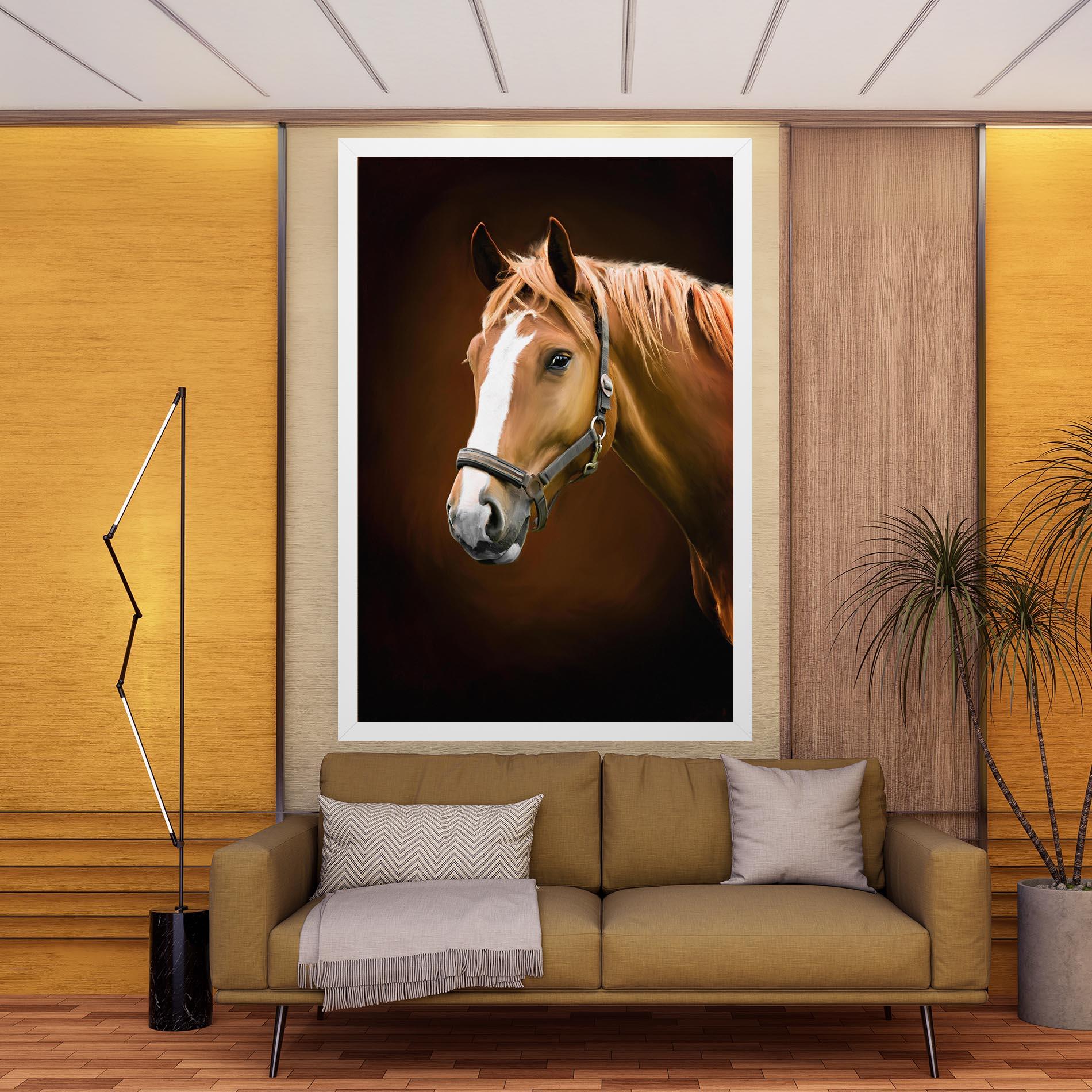 Leinwandbild Digital Painted Horse mockup 9