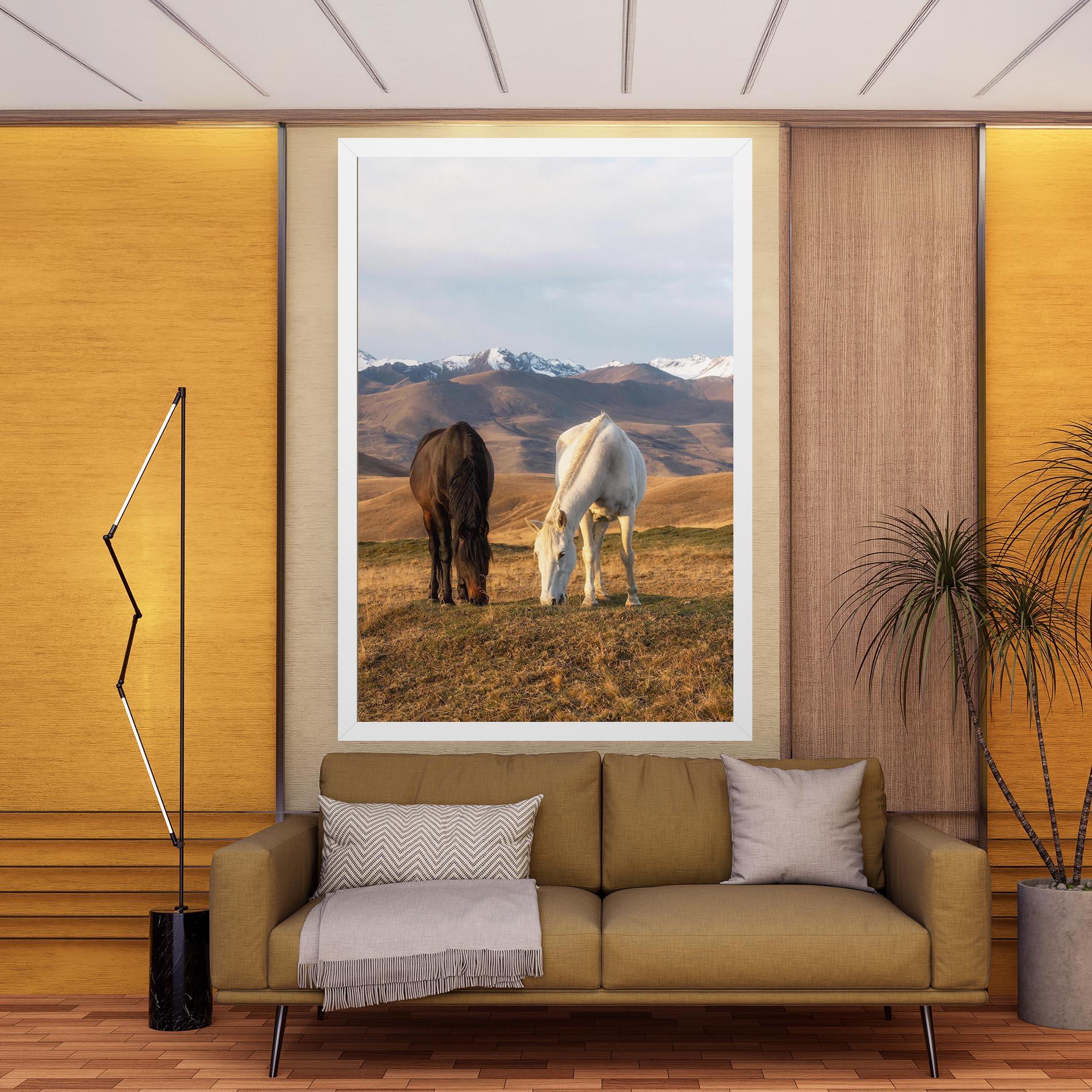 Leinwandbild Mountain Horses mockup 9
