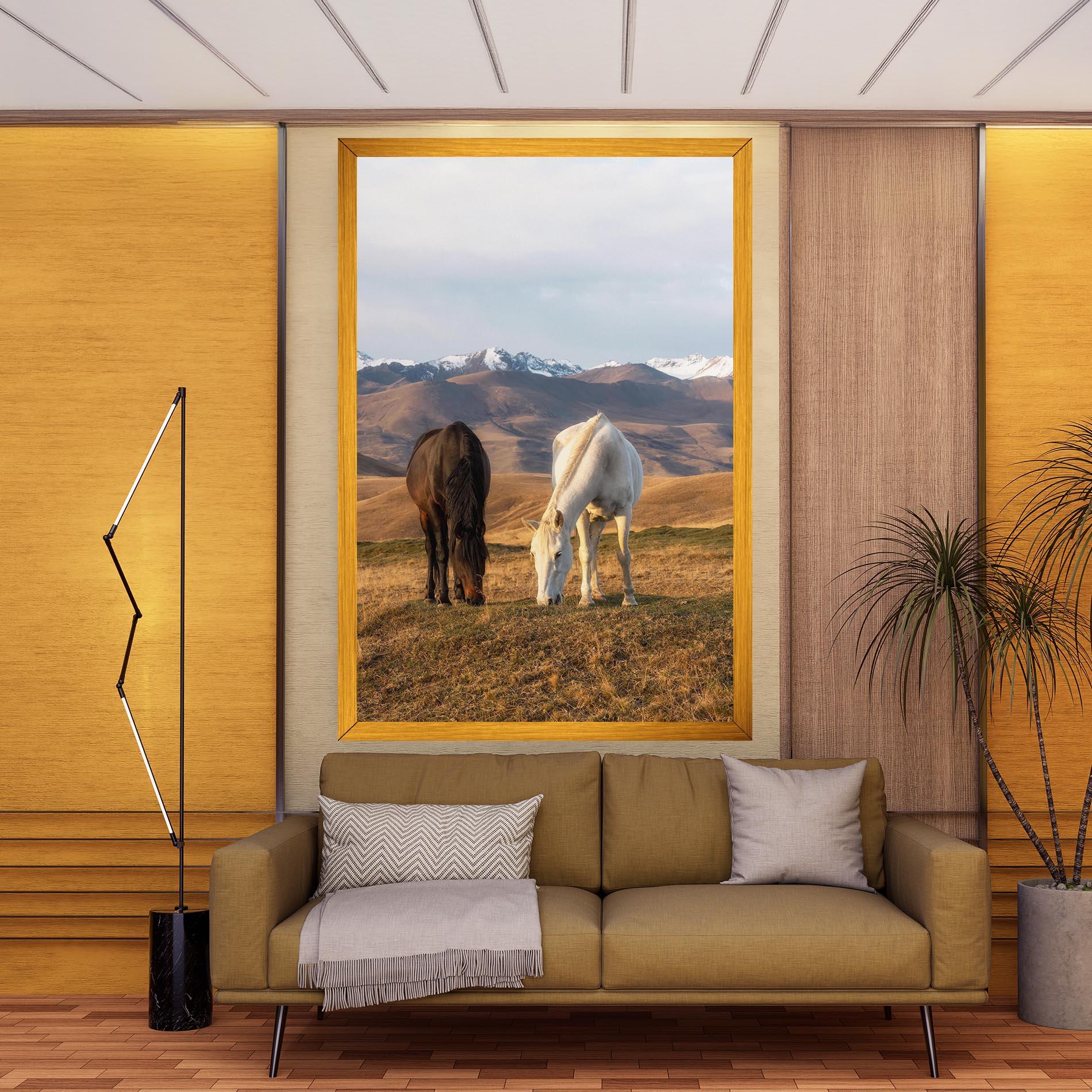 Leinwandbild Mountain Horses mockup 9