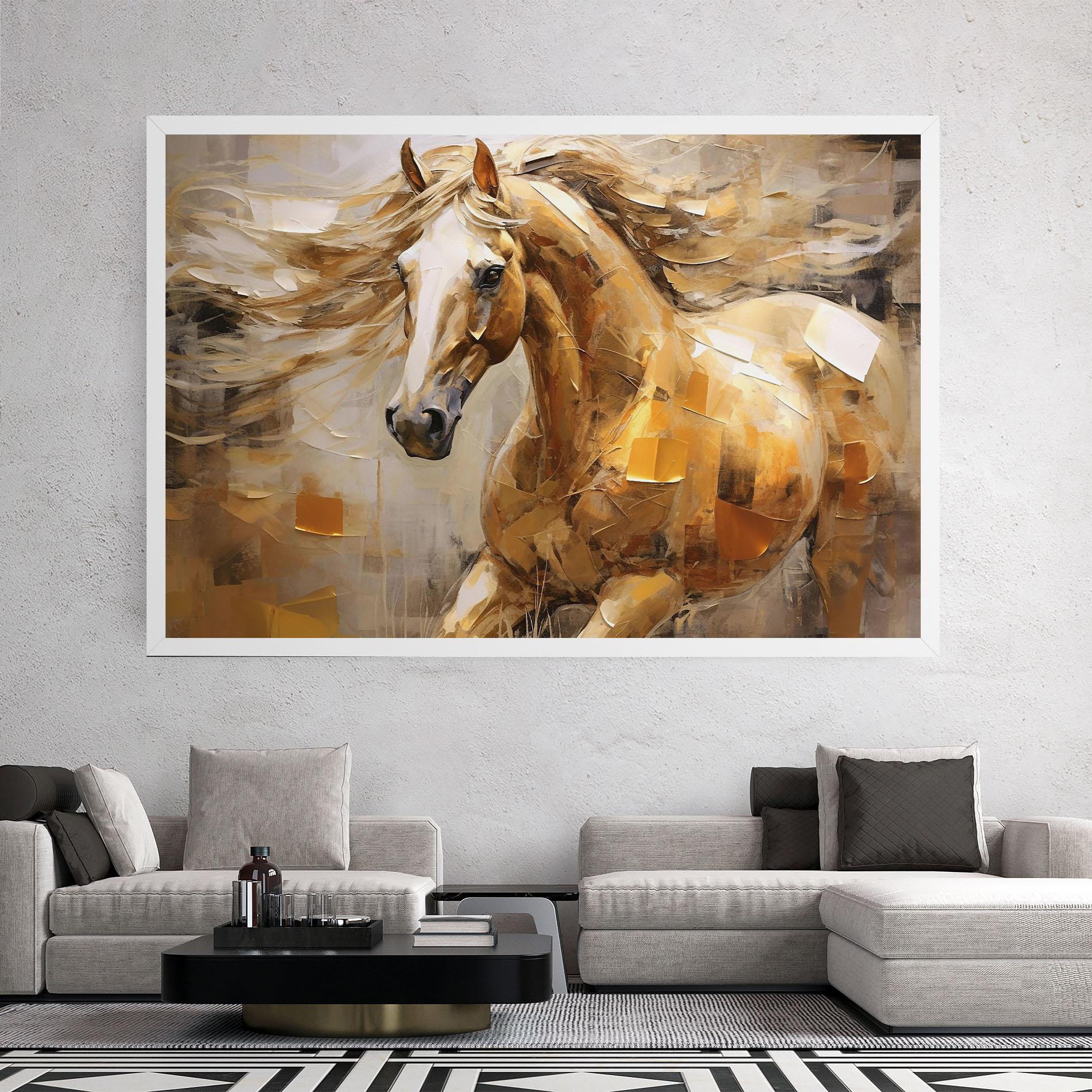 Leinwandbild Light Brown Horse mockup 2