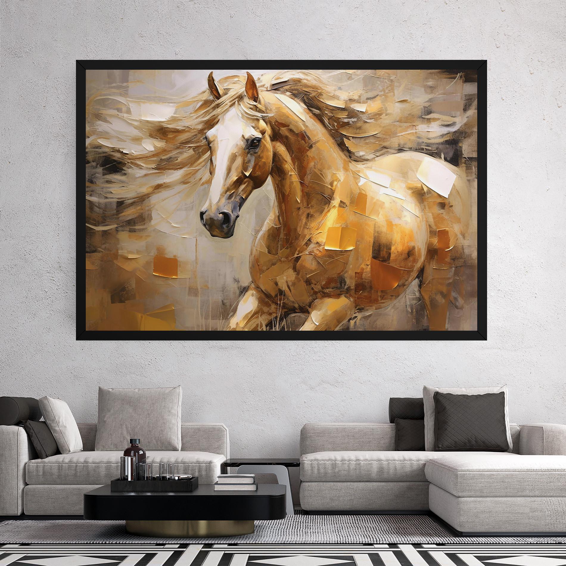 Leinwandbild Light Brown Horse mockup 2