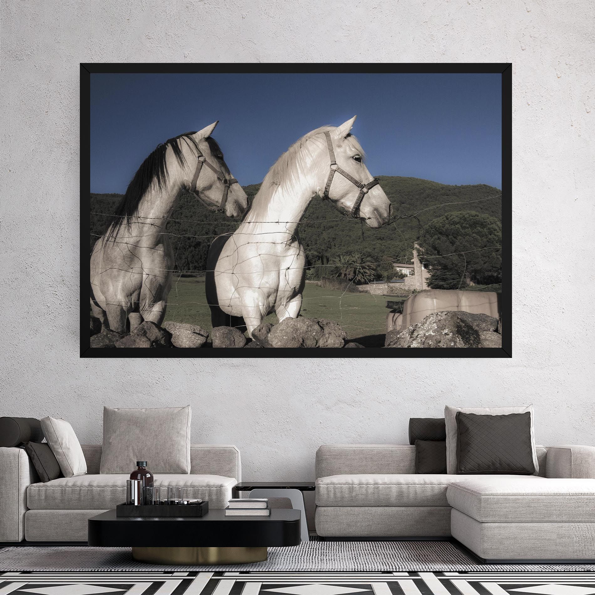 White Grey Horse mockup 2
