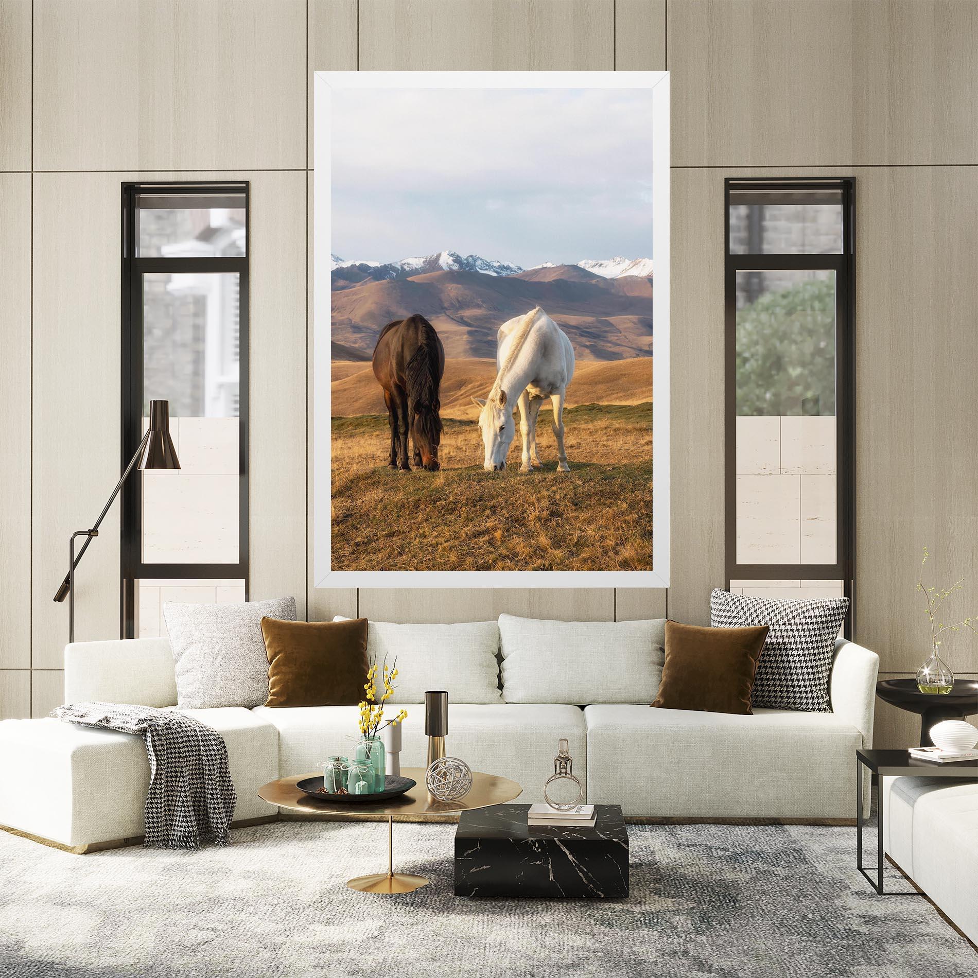 Leinwandbild Mountain Horses mockup 2