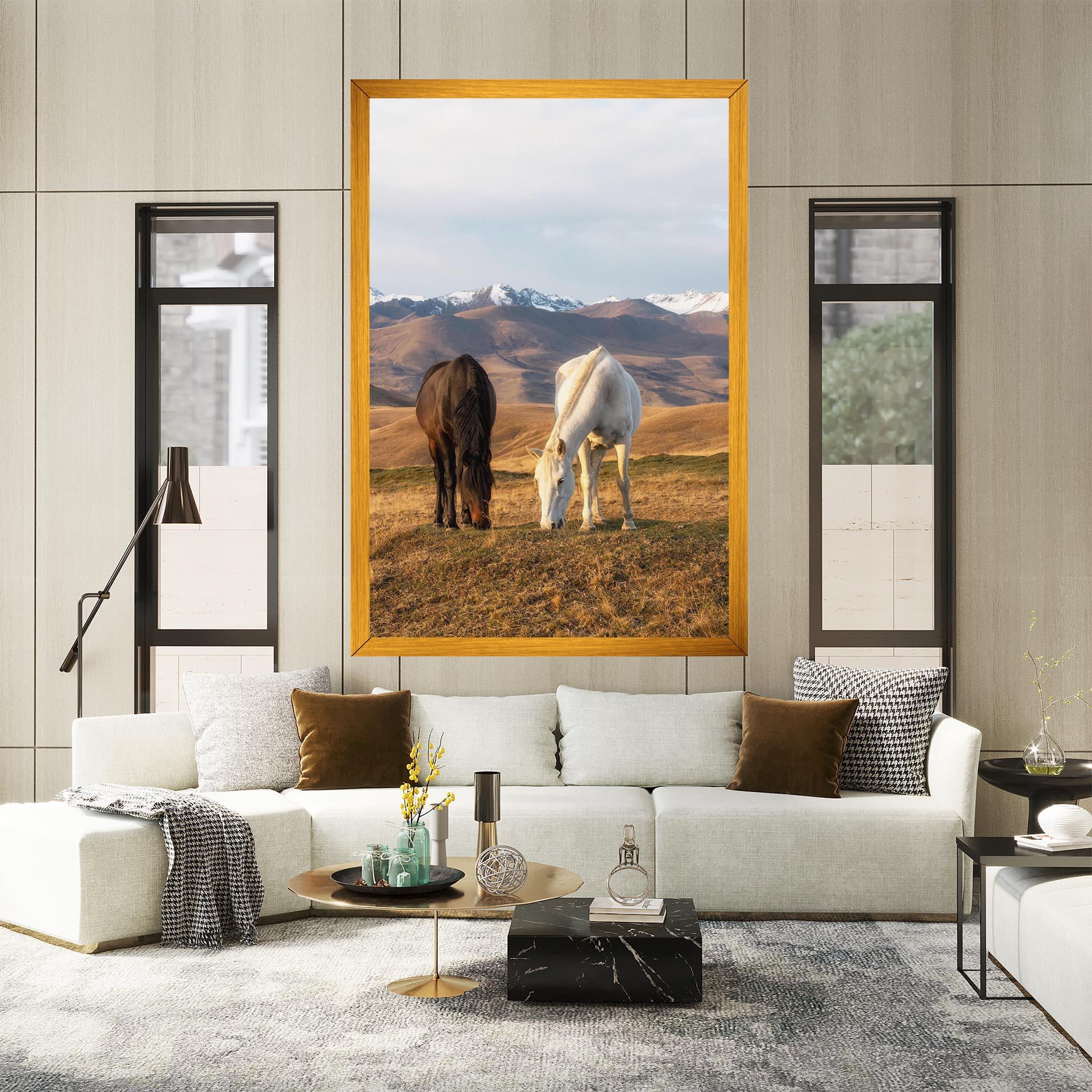 Leinwandbild Mountain Horses mockup 2