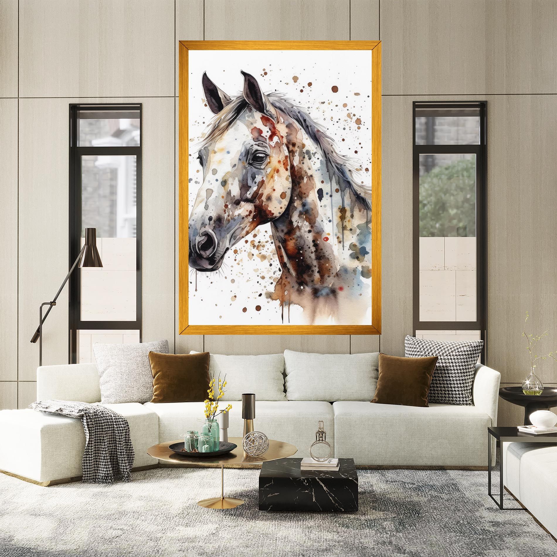 Watercolor Horse mockup 2